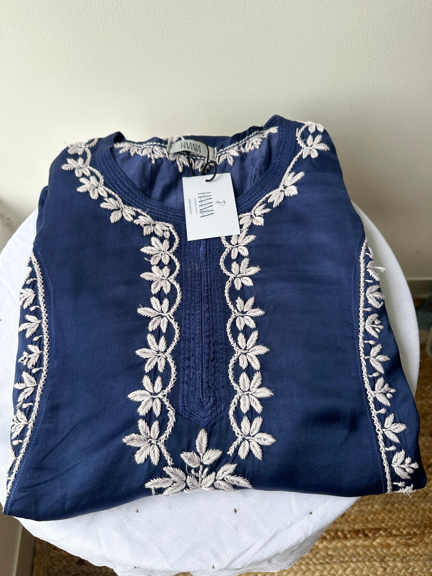 Roohi Modal Silk Chikankari A-Line Kurta
