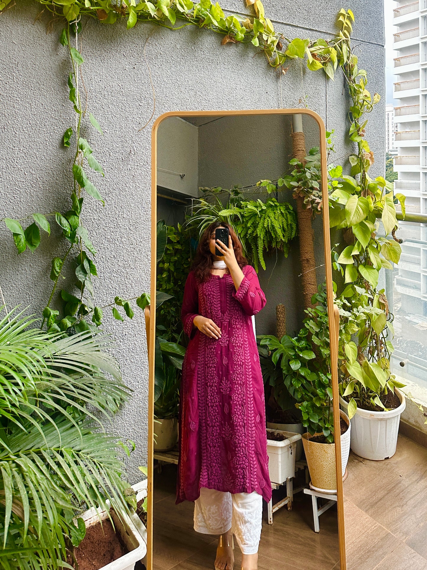Ziva Viscose Chikankari Kurti