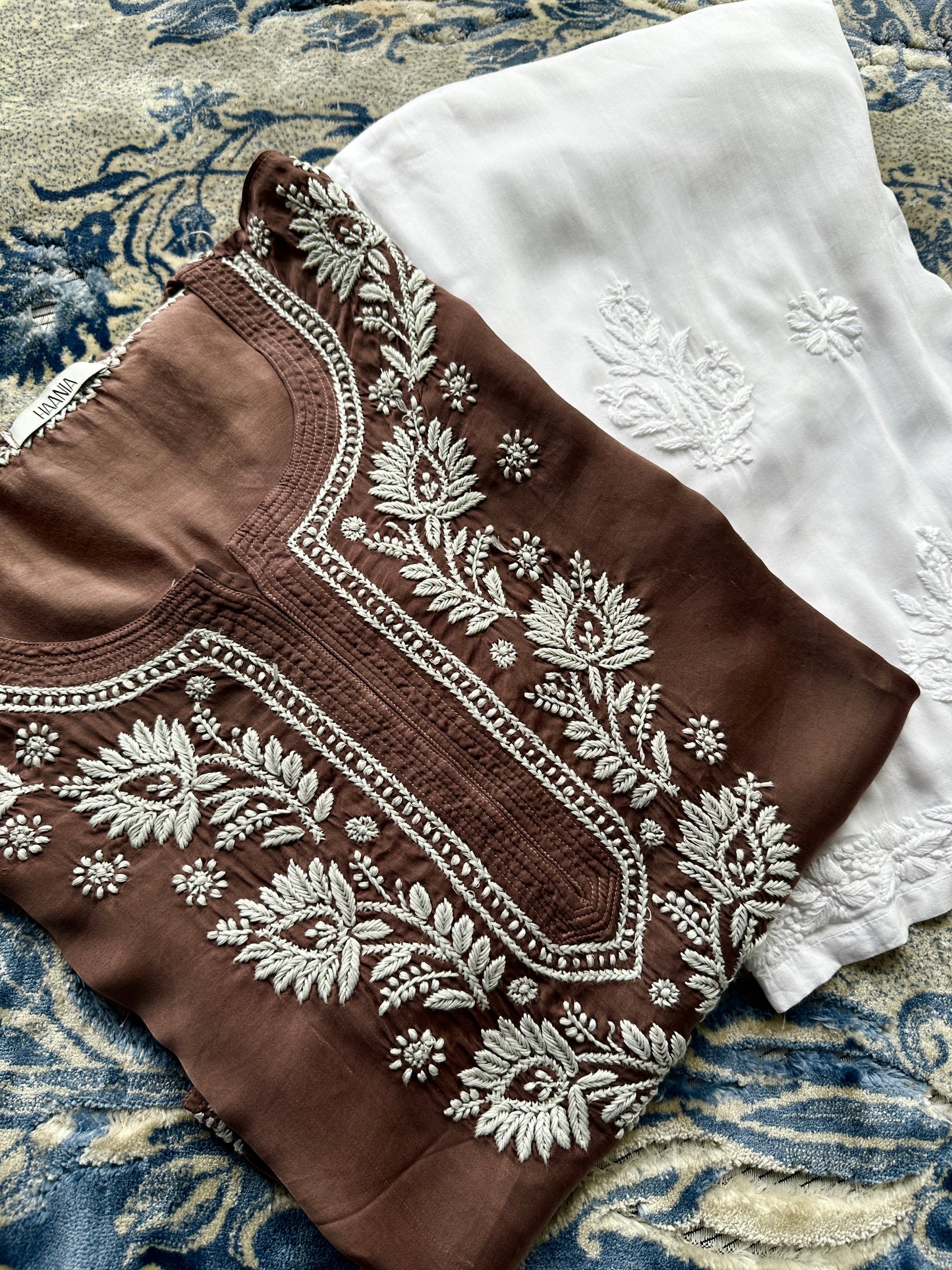 Handcrafted Chikankari Premium Modal Silk Kurta