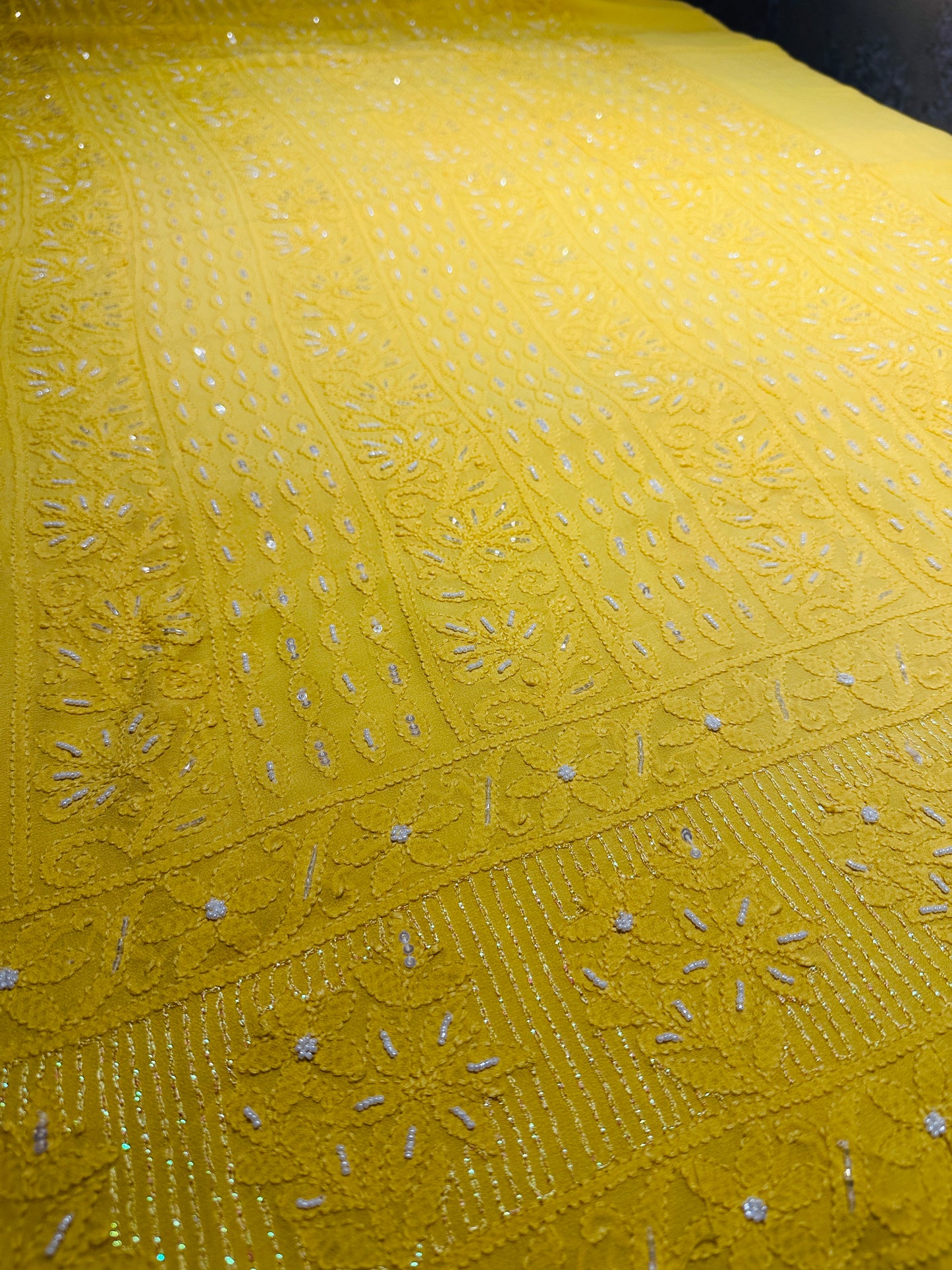 Viral Pearl & Cutdana Full Jaal Chikankari Unstitched Suit Set