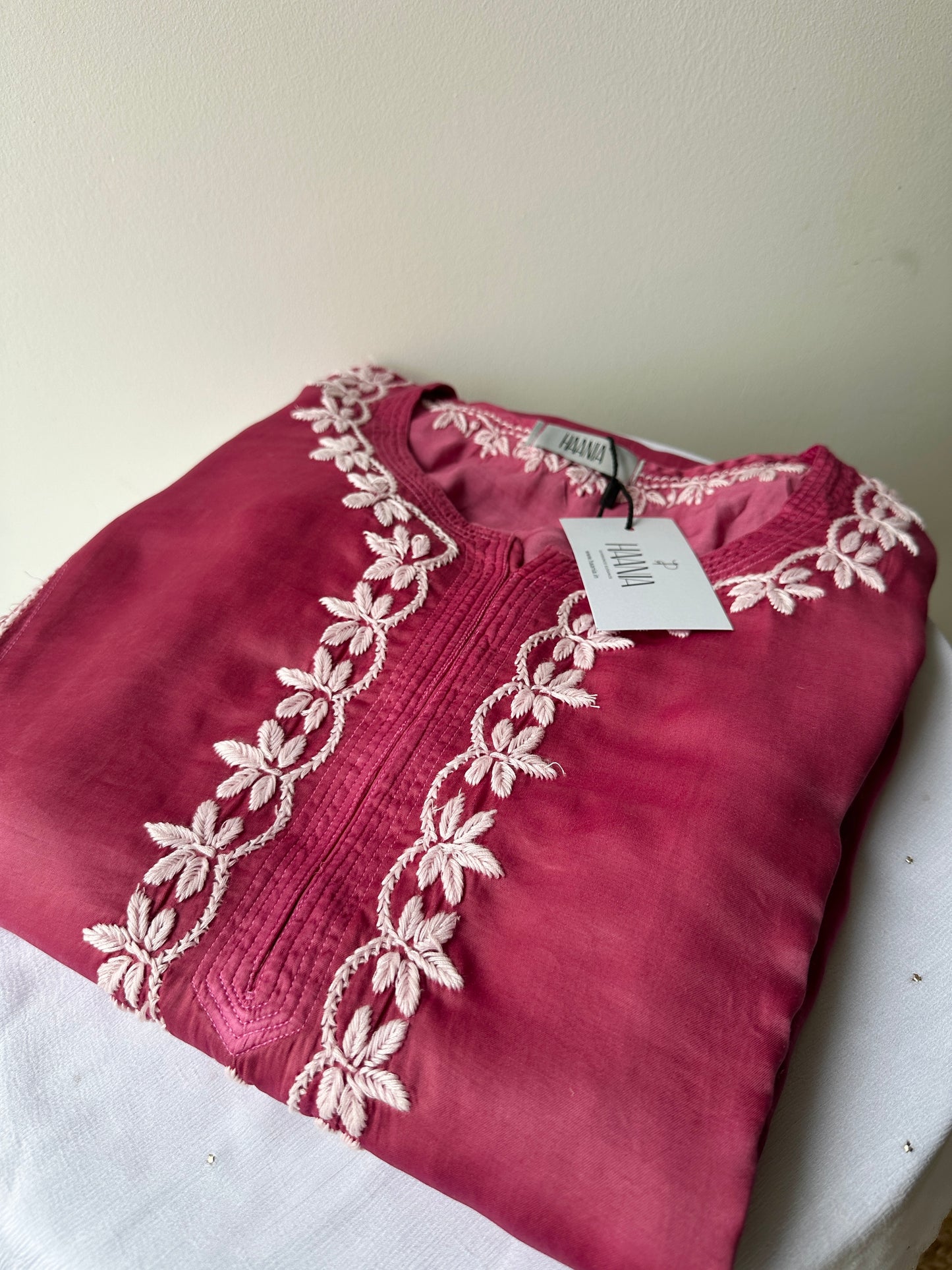 Roohi Modal Silk Chikankari A-Line Kurta