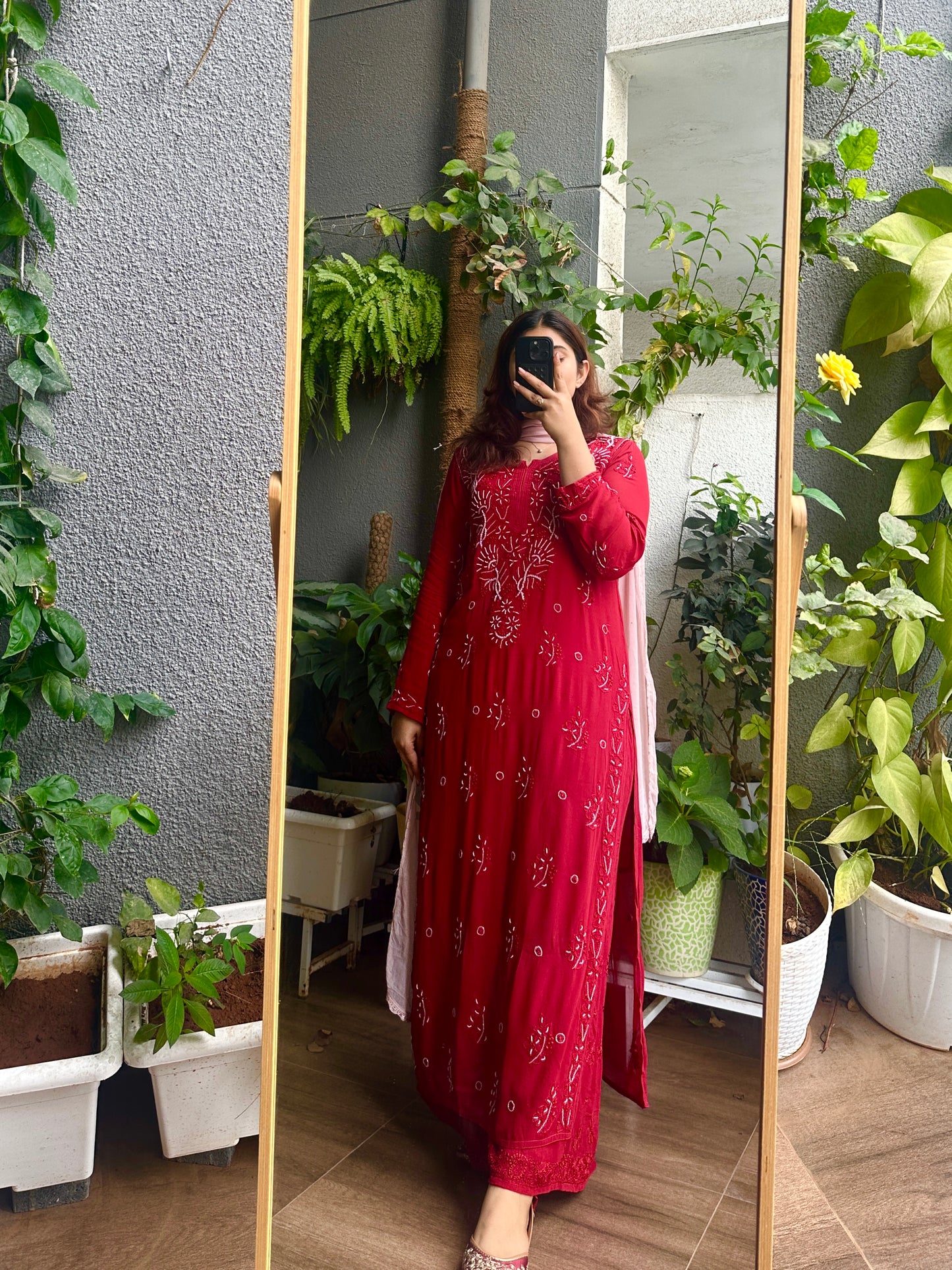 Dalila Chikankari Pearl & Cutdana Suit Set