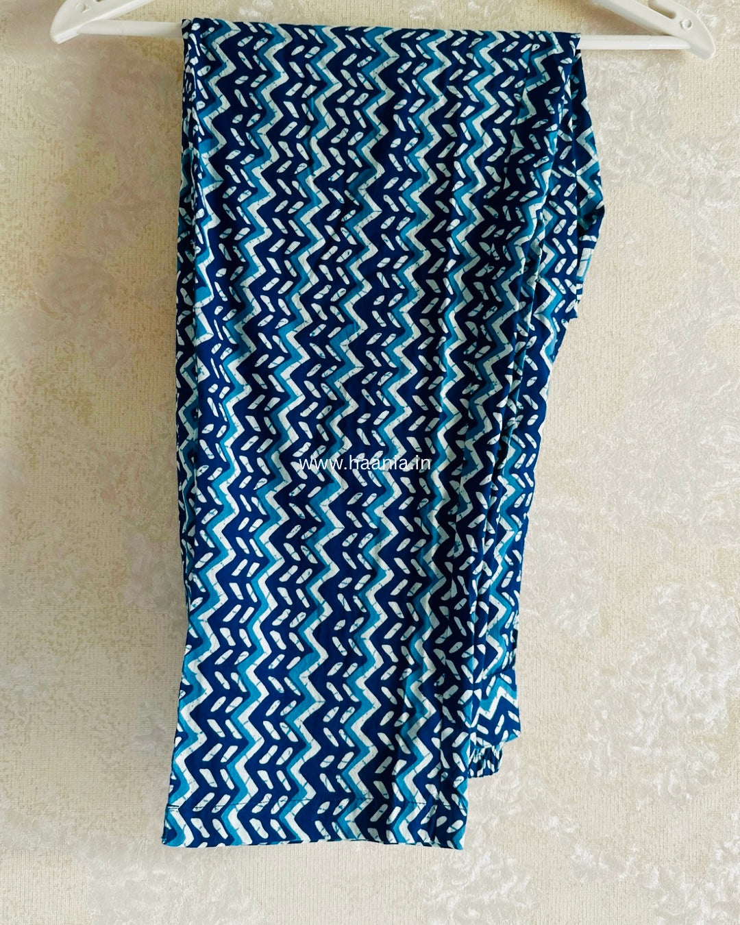 Authentic Jaipuri Hand Blocked Indigo 3 Piece Suit Set