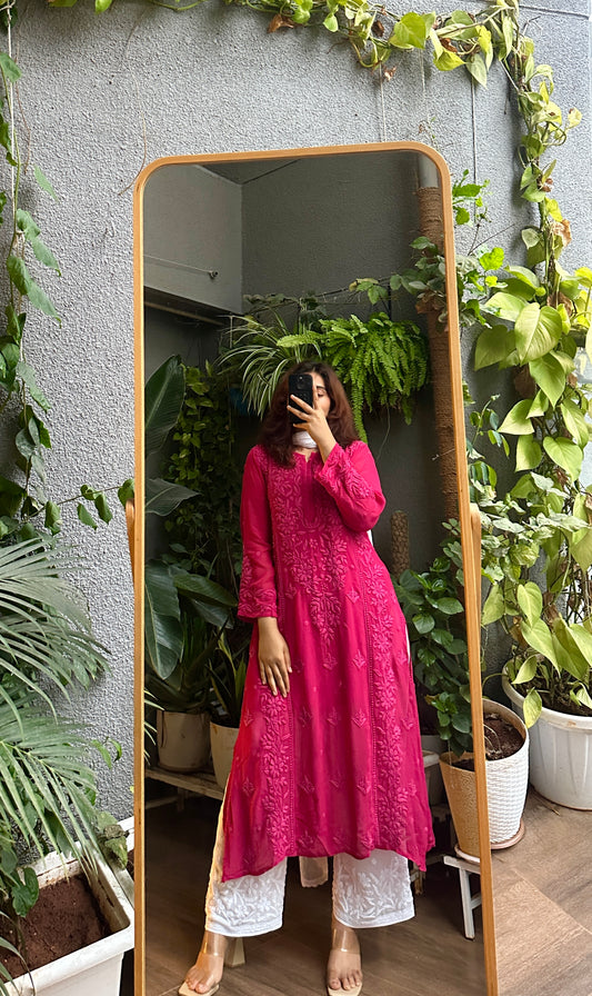 Ziva Viscose Chikankari Kurti