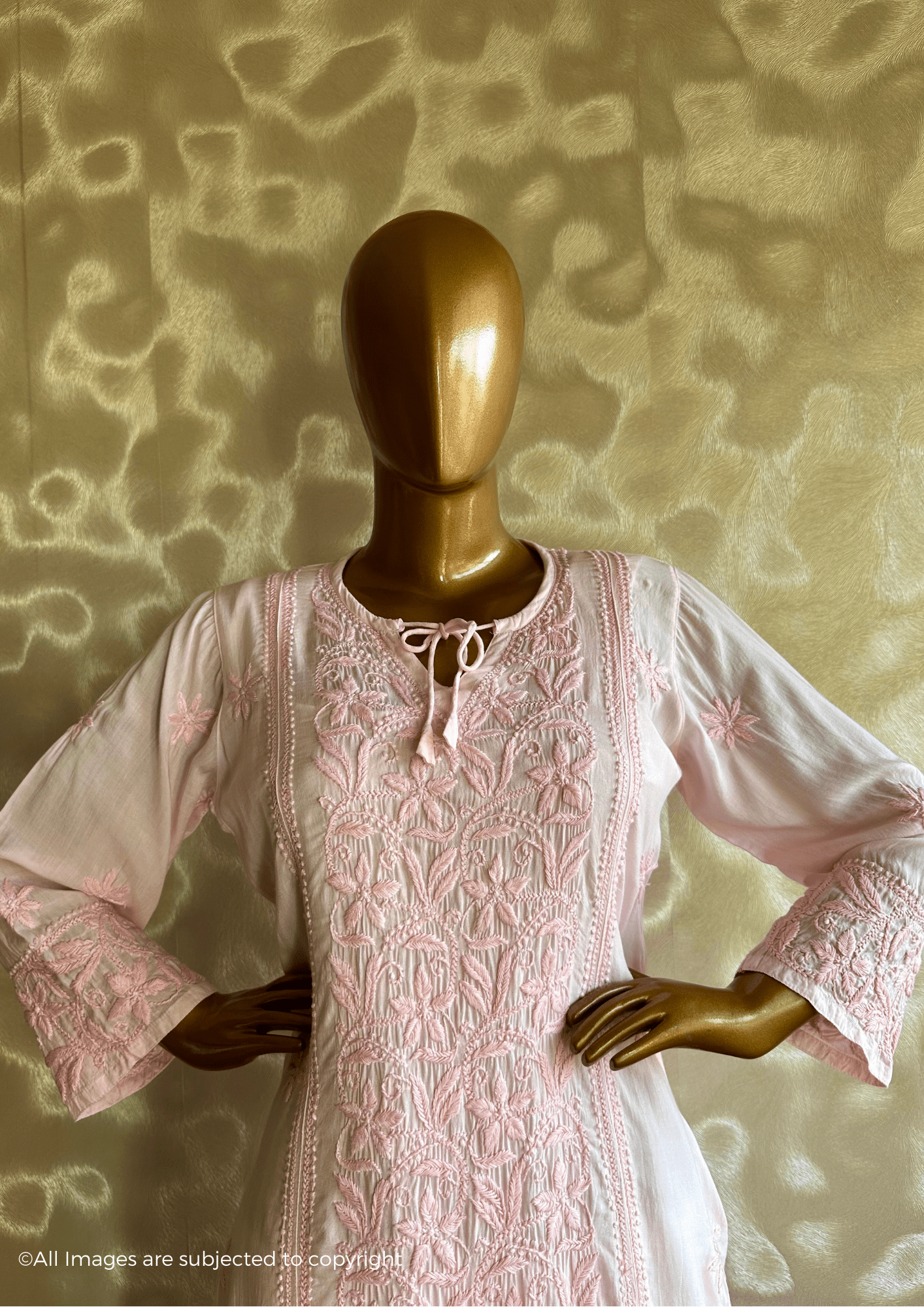 Afra Handcrafted Chikankari Modal Cotton Kurta