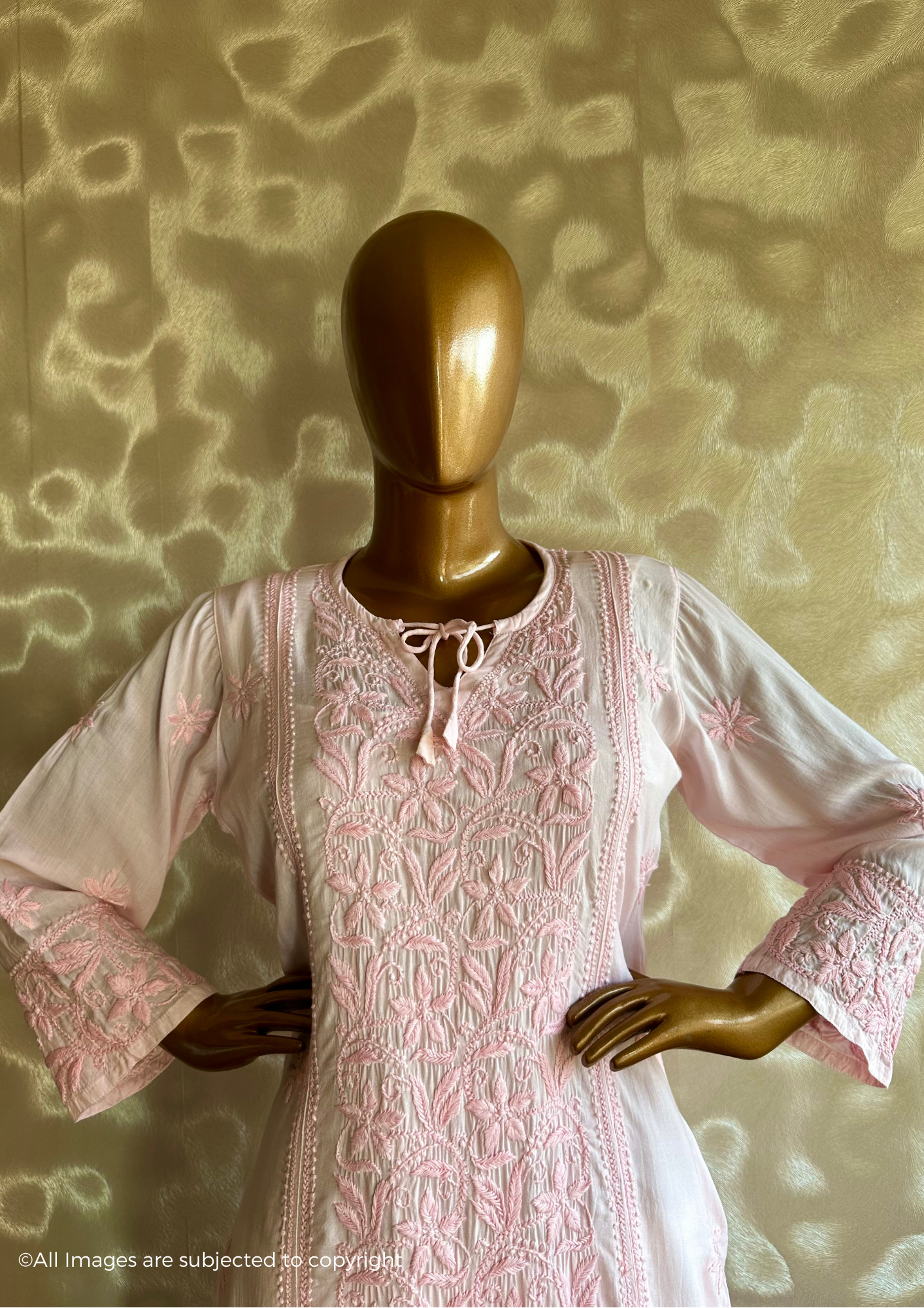 Afra Handcrafted Chikankari Modal Cotton Kurta