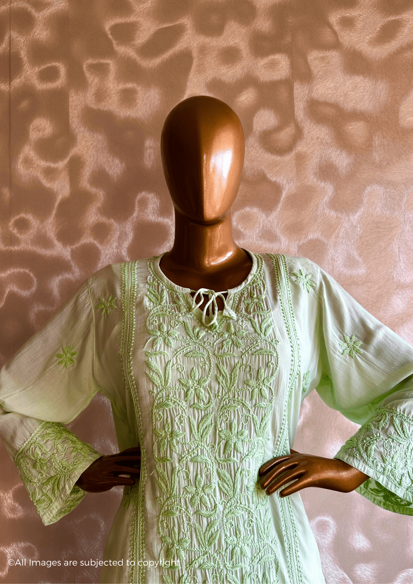 Afra Handcrafted Chikankari Modal Cotton Kurta