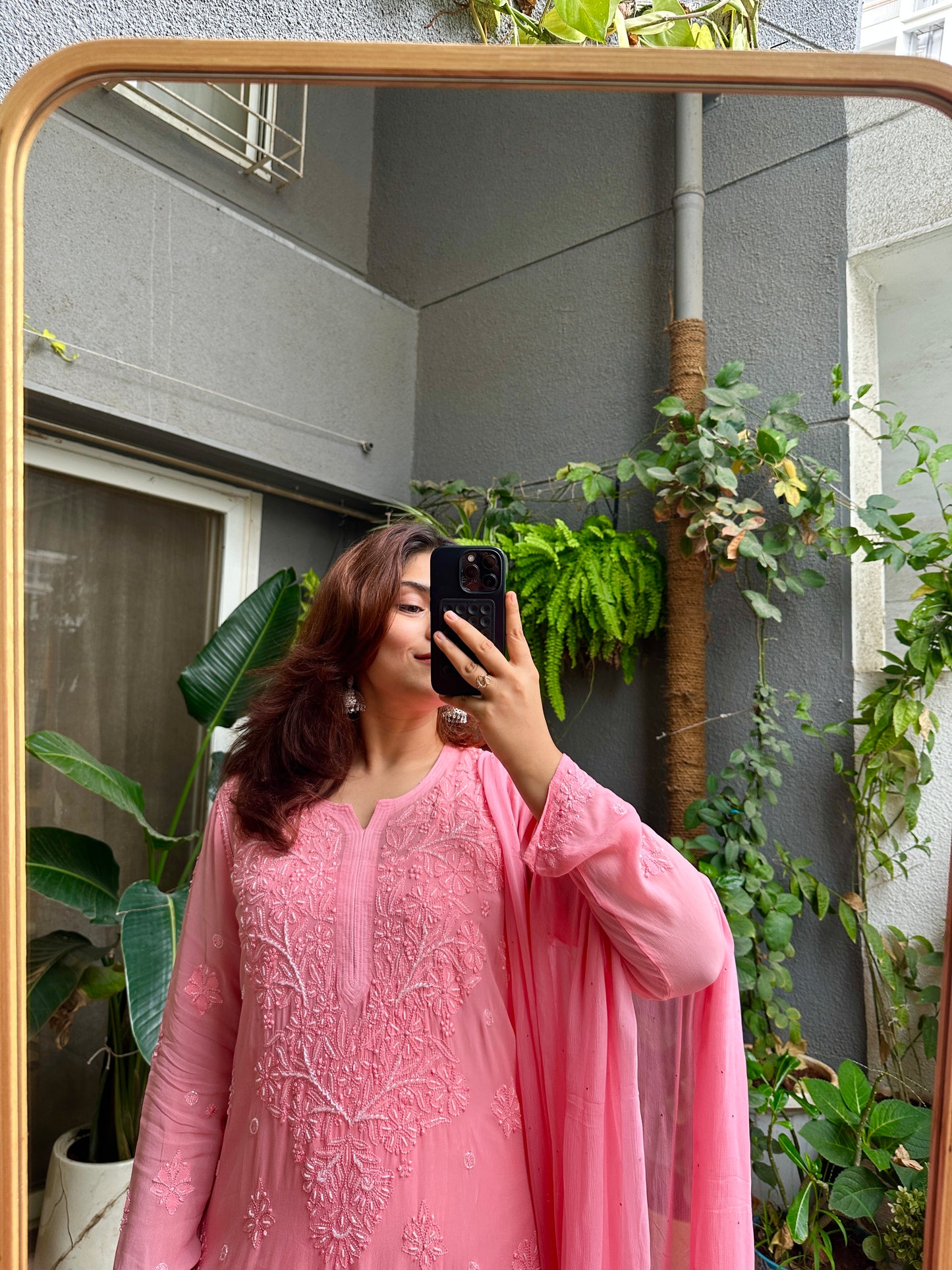 Dalila Chikankari Pearl & Cutdana Suit Set