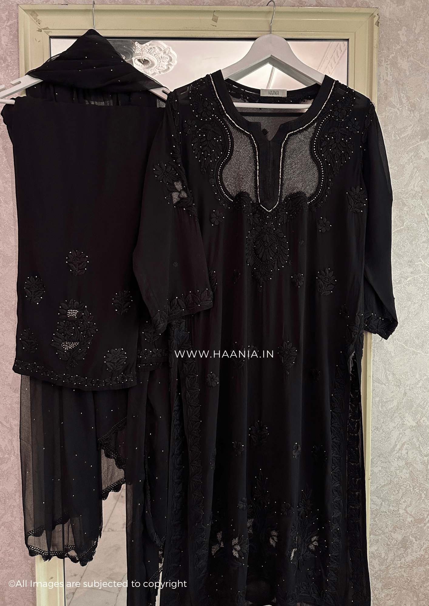 Nurul Kasab Jaal Chikankari Viscose Suit Set