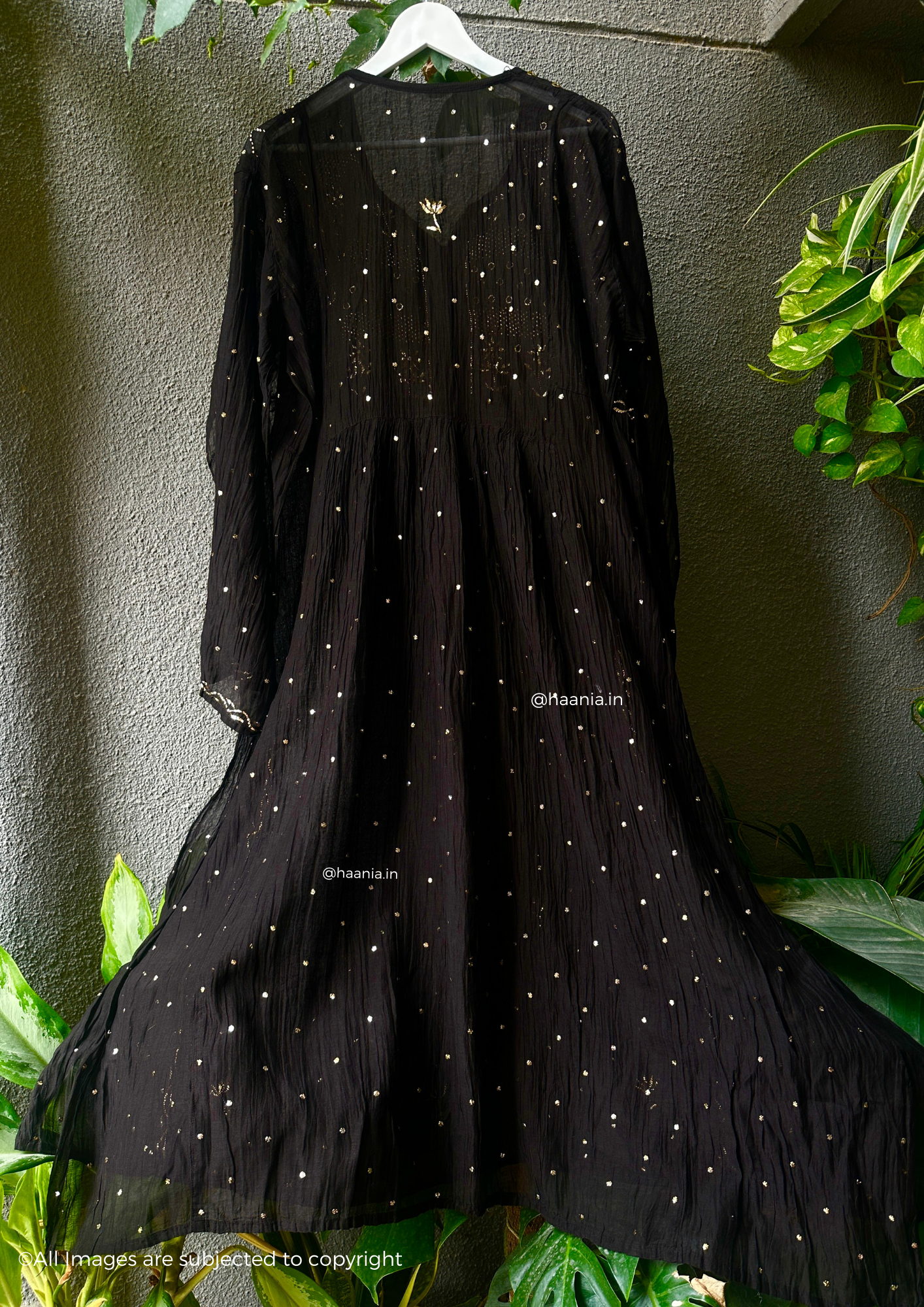 Chandani Handcrafted Chikankari Mul Chanderi A-line Kurta Set