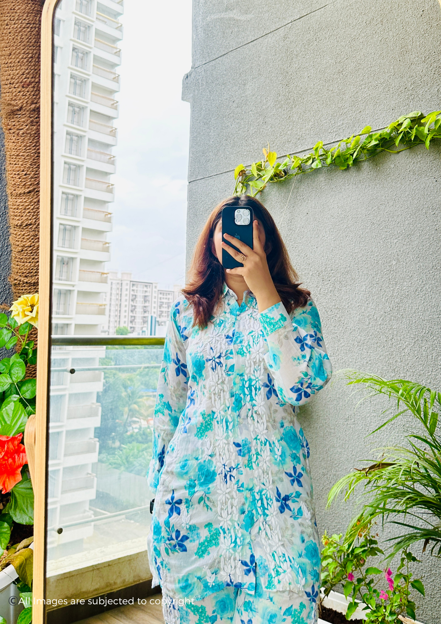Handcrafted Chikankari Mul Cotton Printed Co-ord set