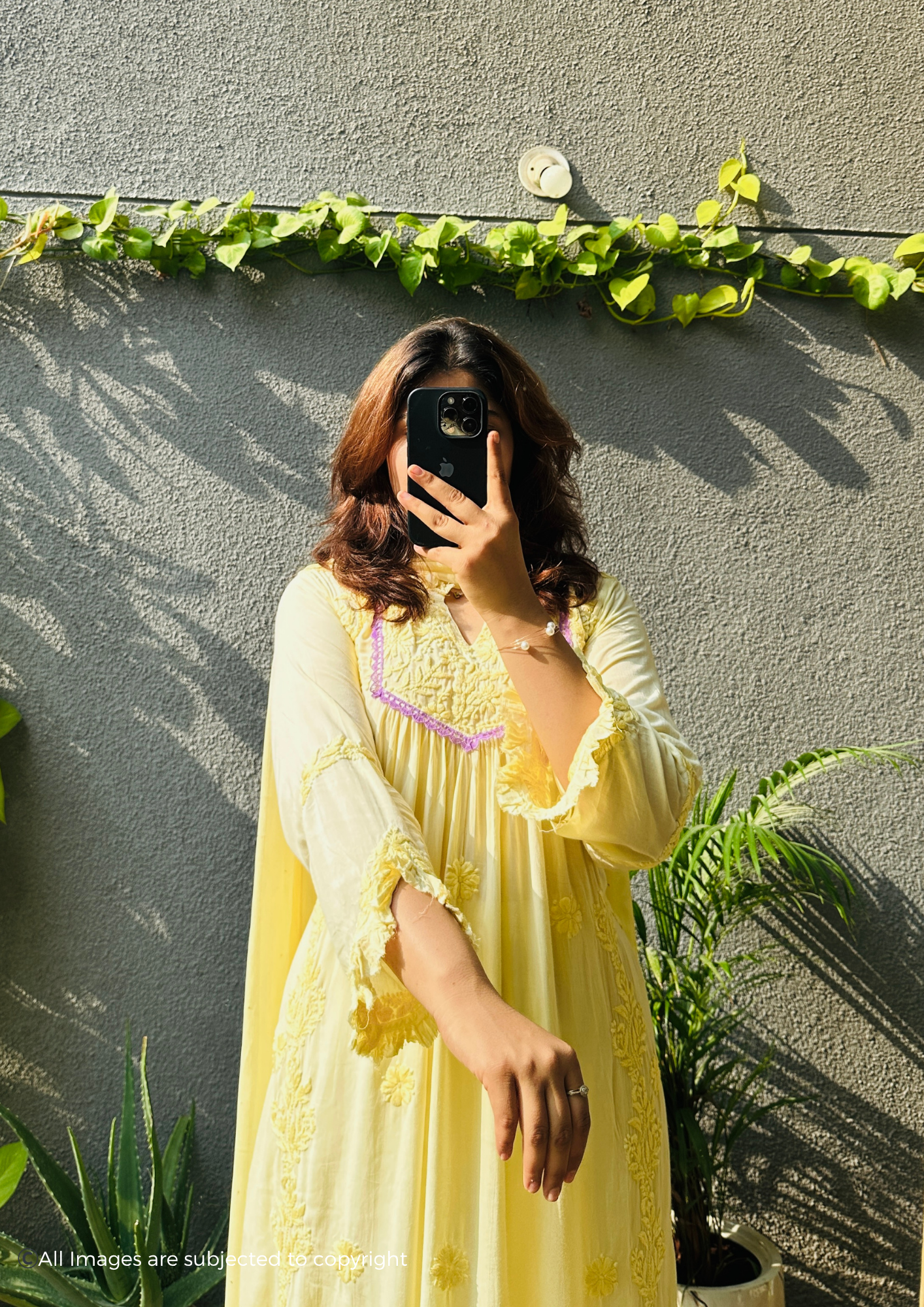 Butter Yellow Handcrafted Chikankari Suit Set