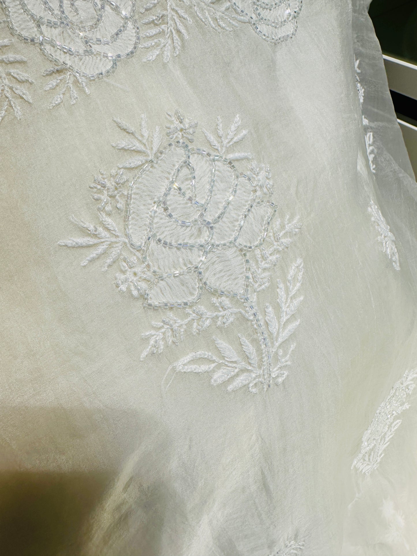 Pure Organza Silk Chikankari Suit Set