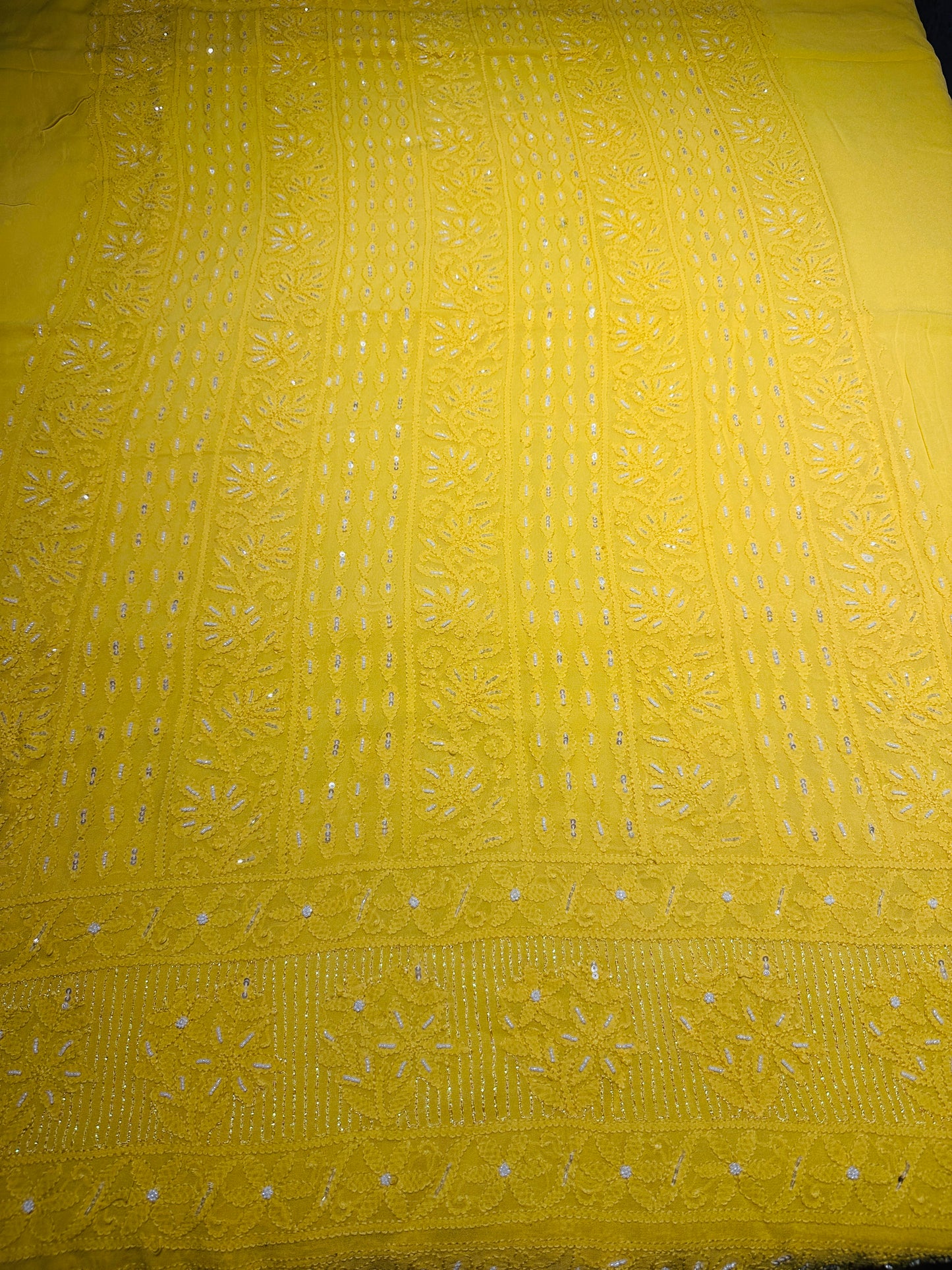 Viral Pearl & Cutdana Full Jaal Chikankari Unstitched Suit Set