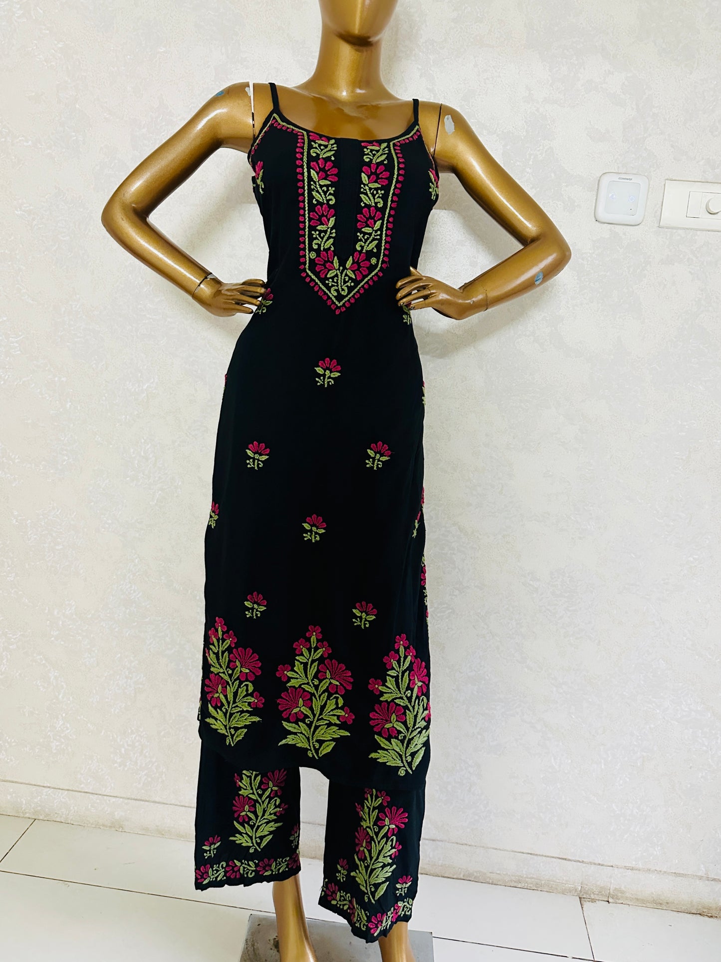 Not So Basic Black Chikankari Suit set