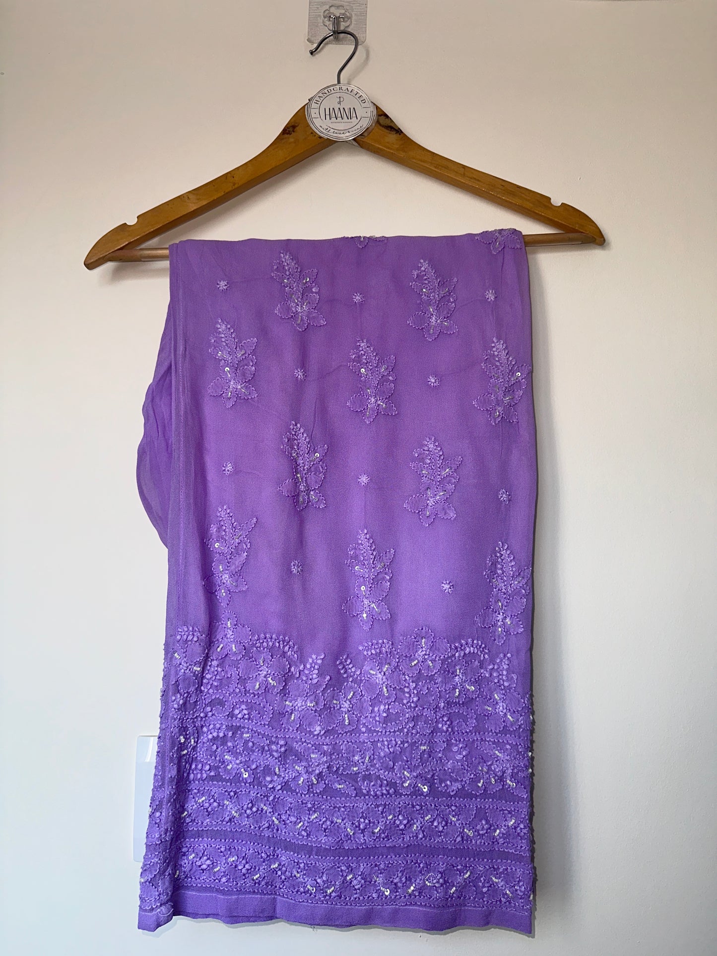 Viral Pearl & Cutdana Chikankari Suit Set - Lilac