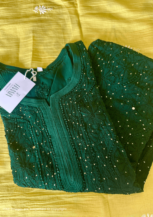 Full Jaal Viscose Chikankari Kurti