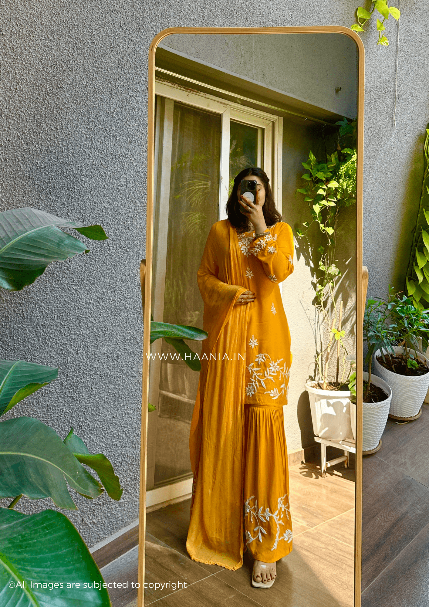 Haya Handcrafted Chikankari Modal Cotton Garara Set