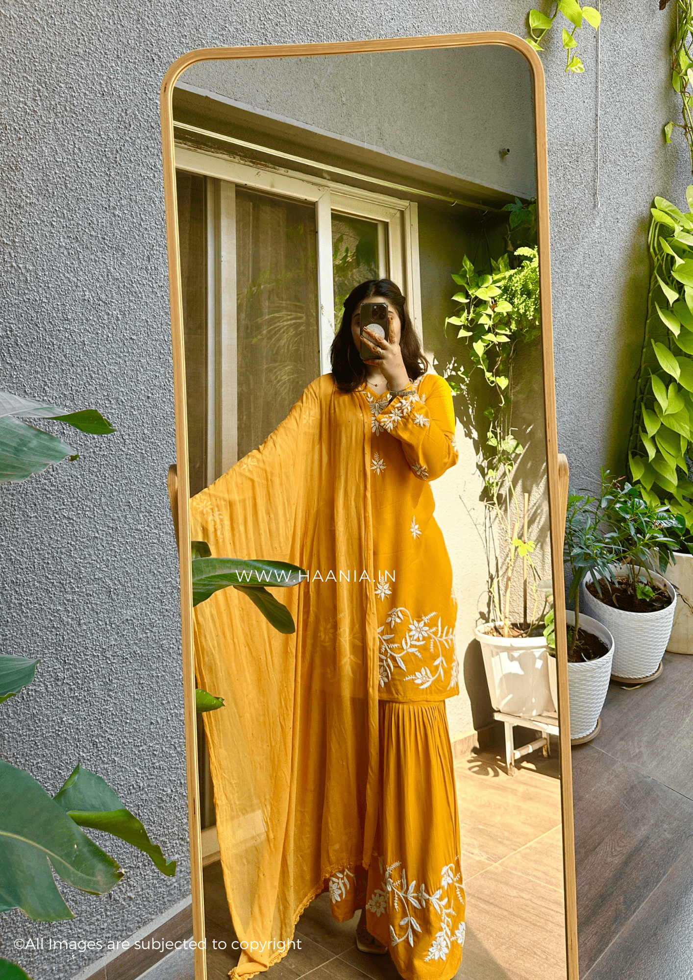 Haya Handcrafted Chikankari Modal Cotton Garara Set