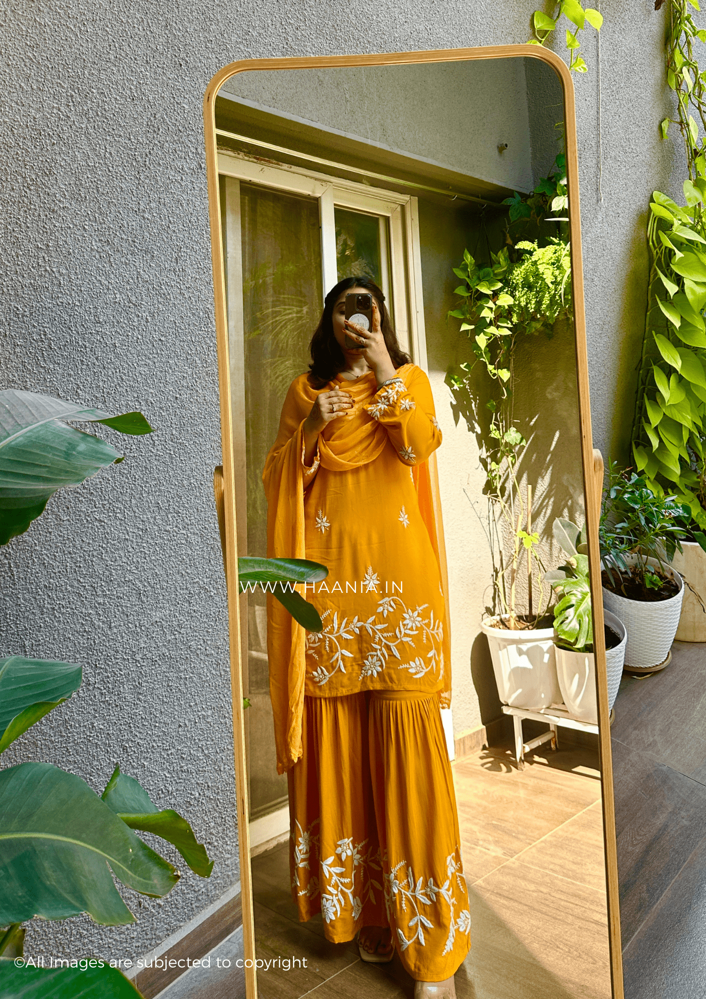 Haya Handcrafted Chikankari Modal Cotton Garara Set