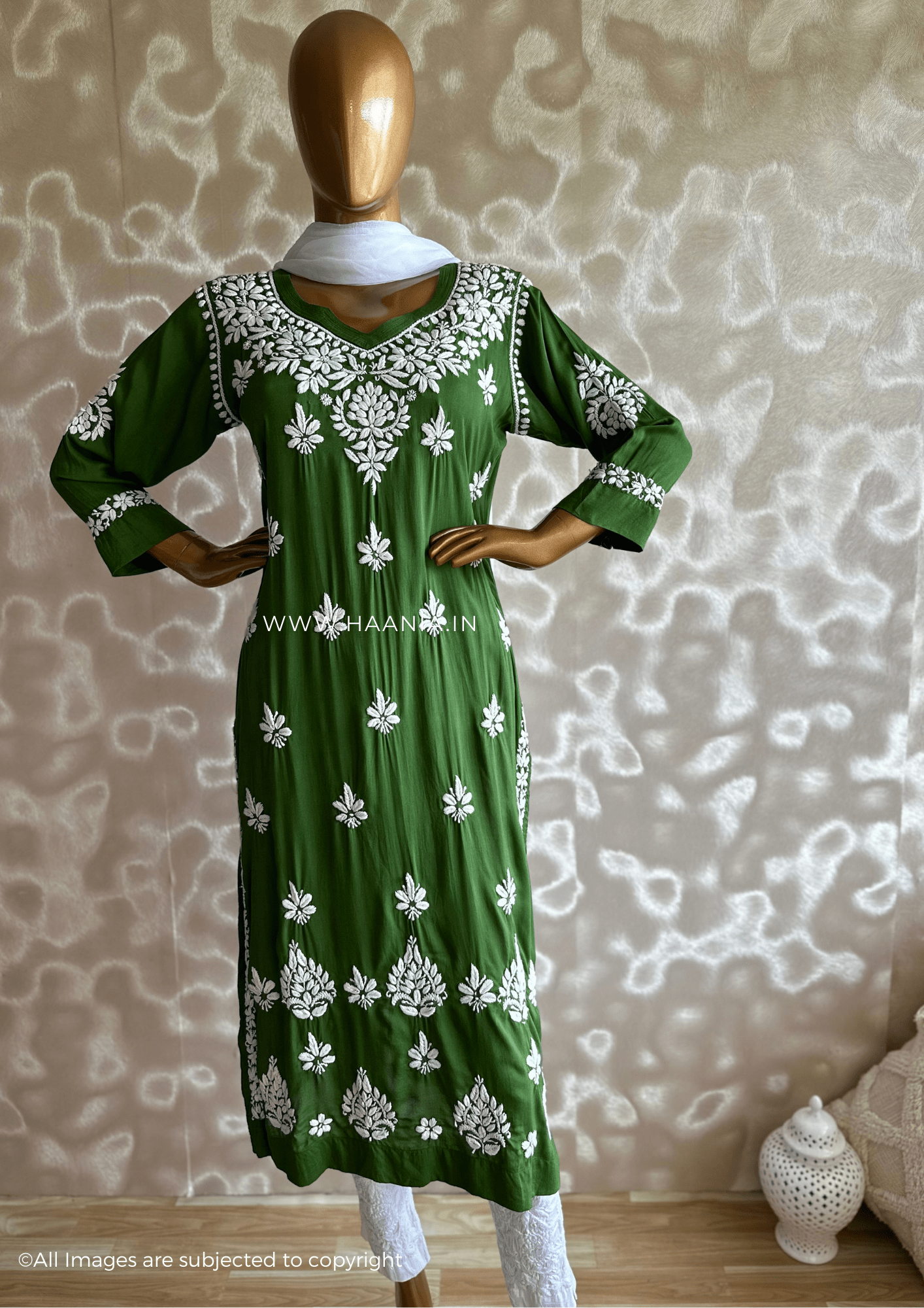 Modal Cotton Chikankari Kurti