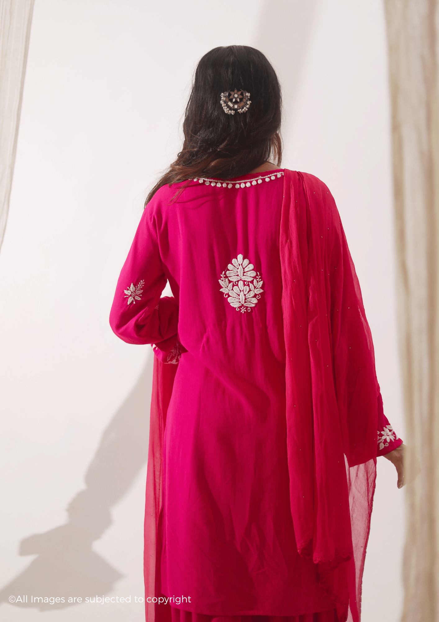 Haya Handcrafted Chikankari Modal Cotton Garara Set