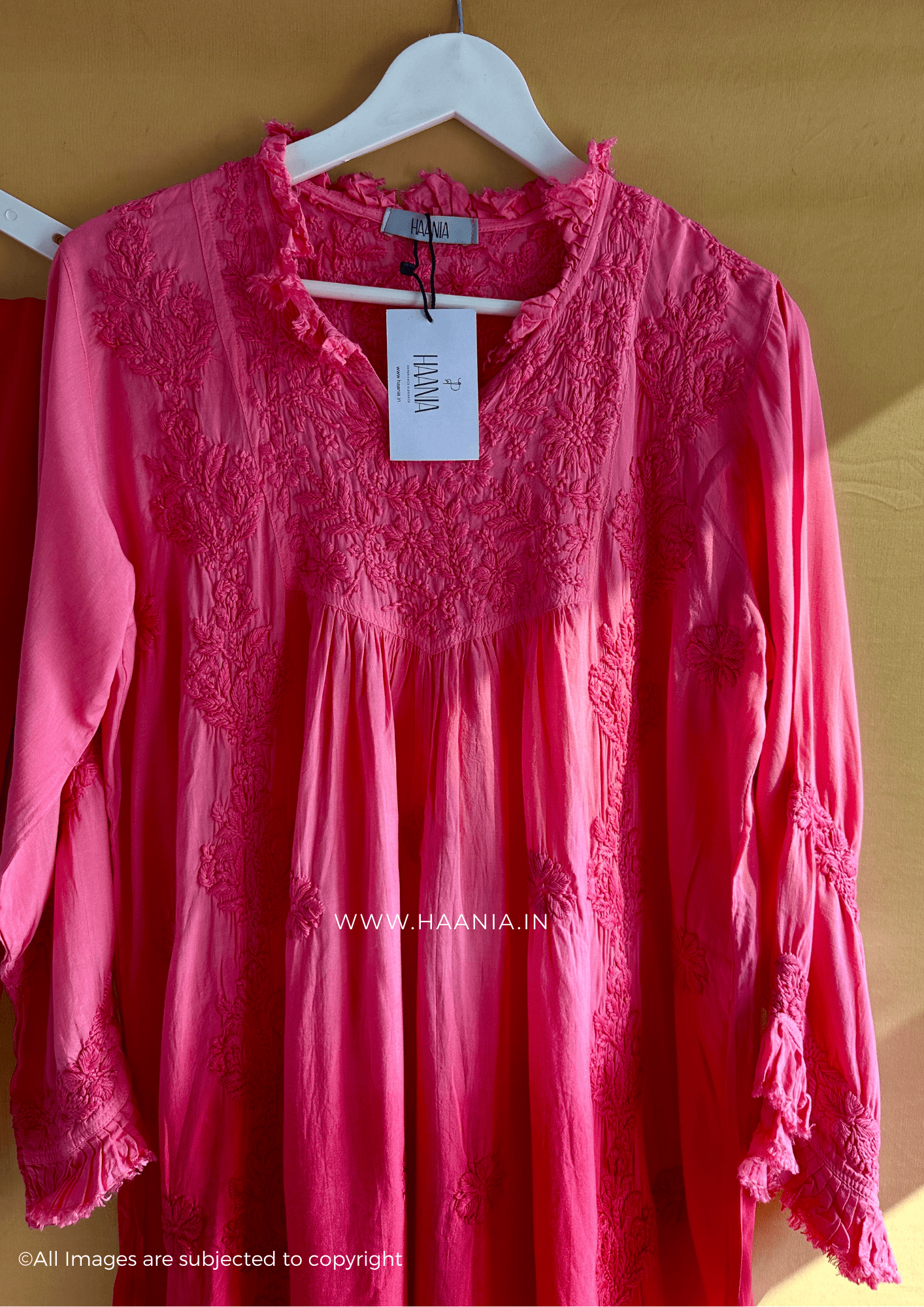 Hues of Pink Premium Muslin Chikankari Kurta Set