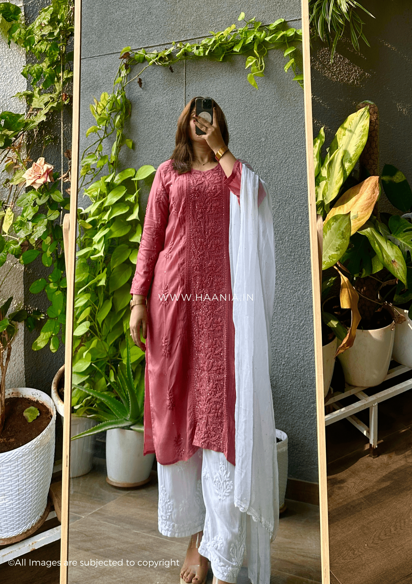 Zoya Premium Muslin Chikankari Kurti