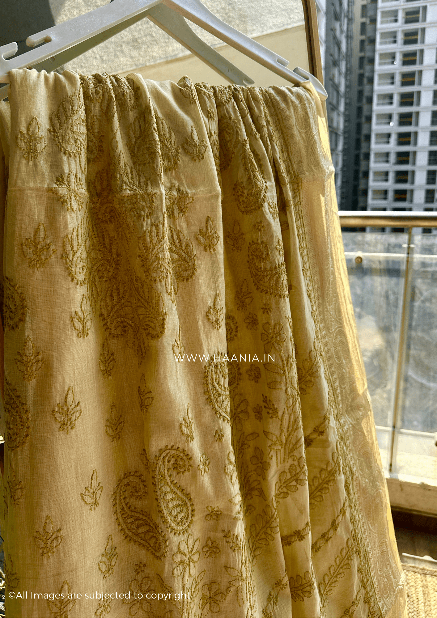 Chandani Handcrafted Chikankari Chanderi Saree