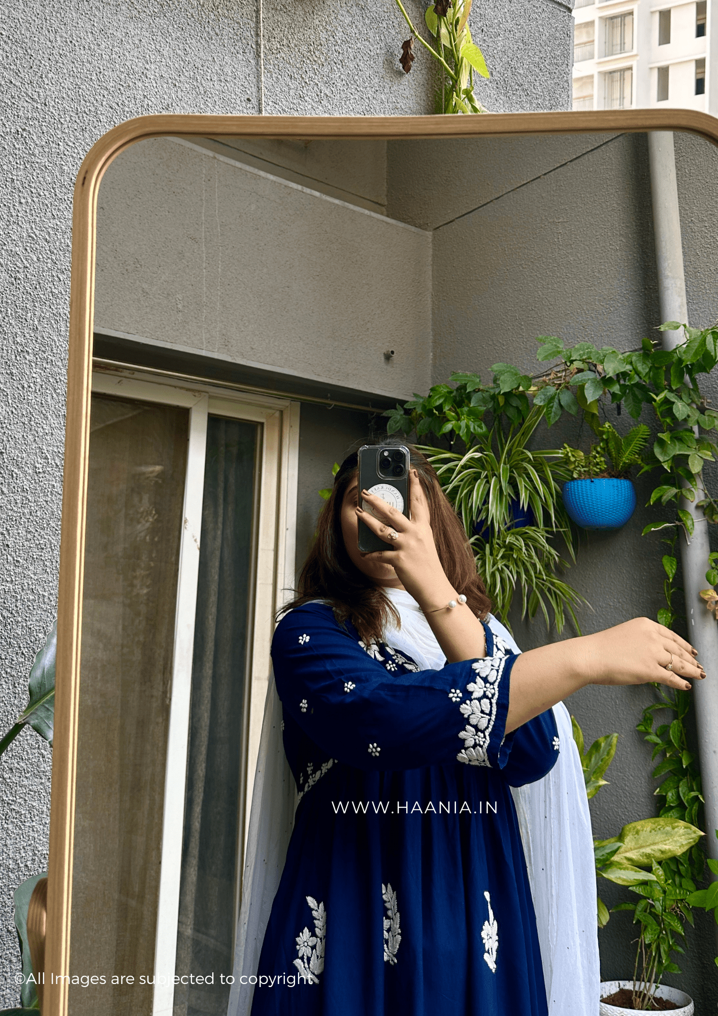 Farheen Modal Cotton Buttery Soft Chikankari A-line Kurta