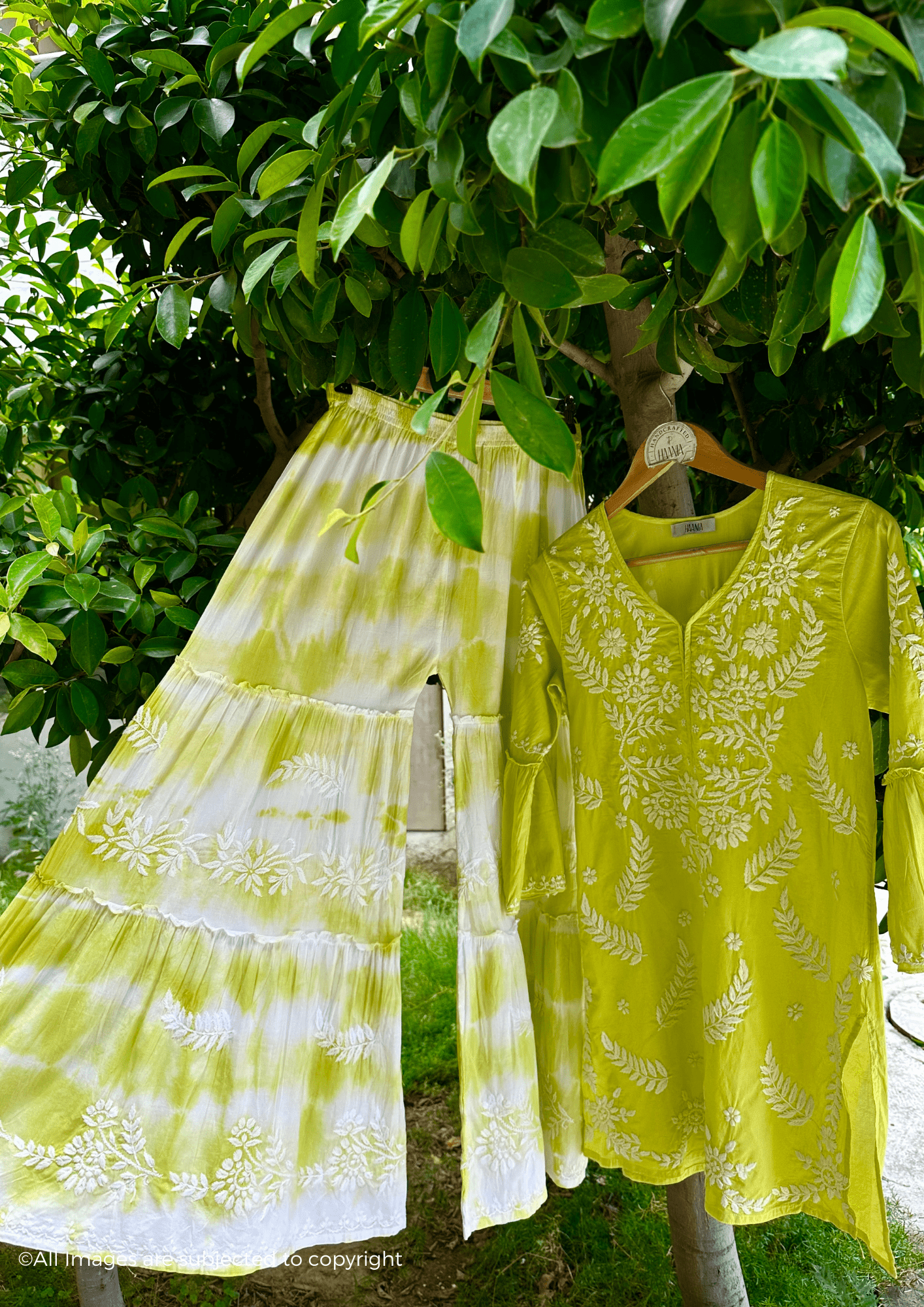 Mul Cotton Chikankari Garara set