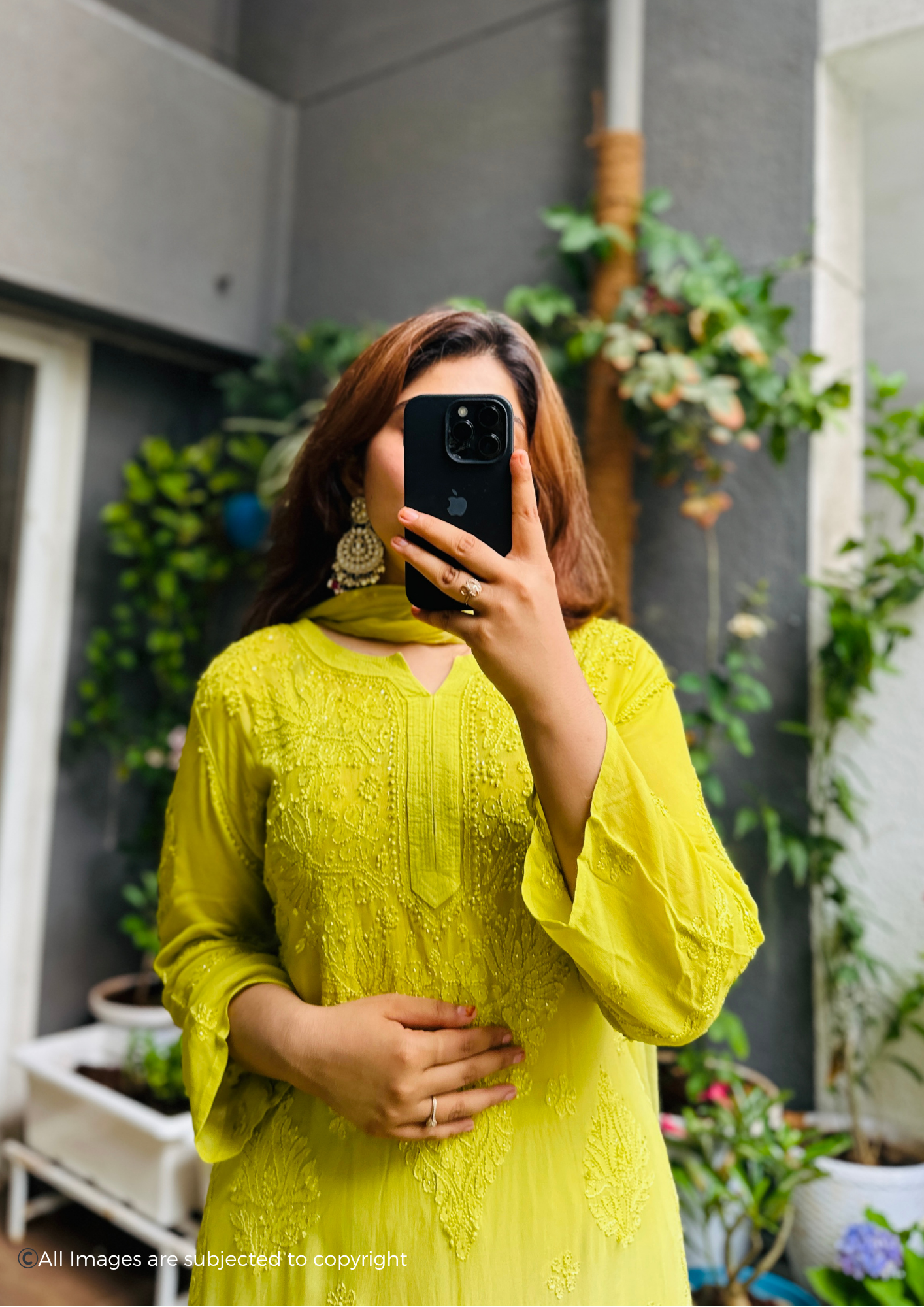 Raina Handcrafted Chikankari Viscose Double Layer Garara Set