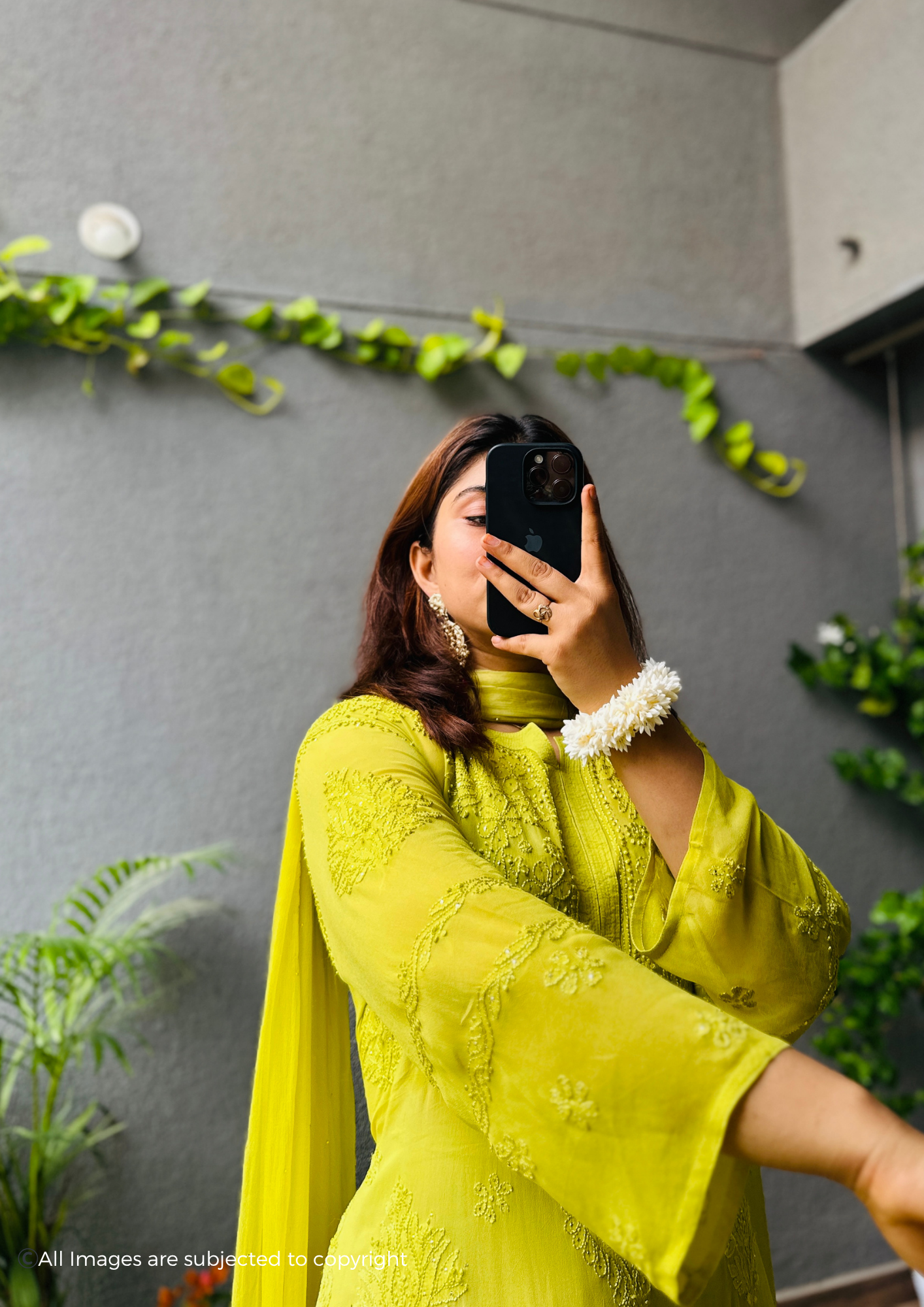 Raina Handcrafted Chikankari Viscose Double Layer Garara Set