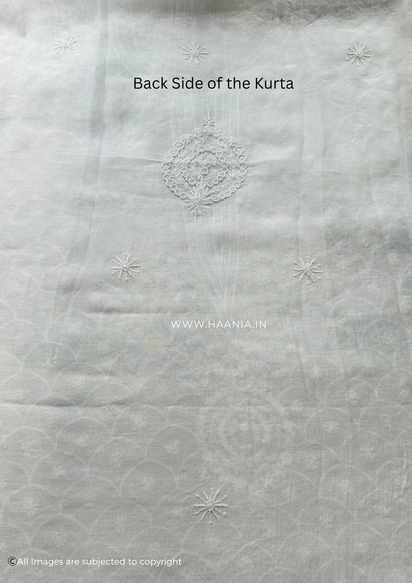 Handcrafted Chikankari Mul Chanderi Unstitched Suit Set With Pearl & Cutdana Embellishments