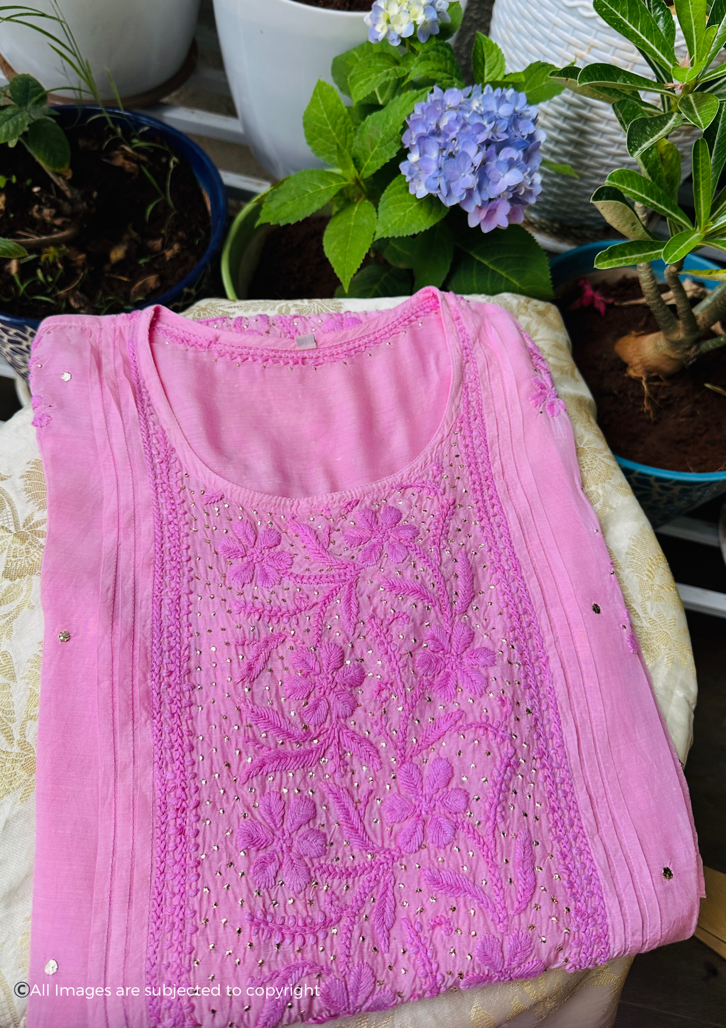 Zoya Premium Muslin Chikankari Kurti