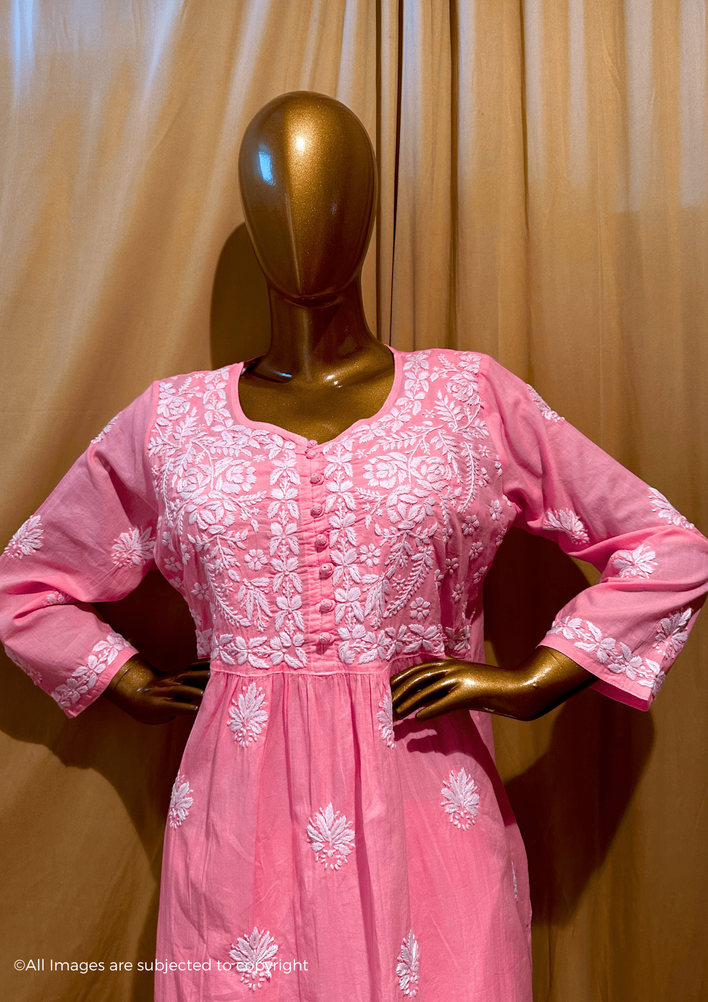 Mul Cotton Handcrafted Chikankari Pant Set