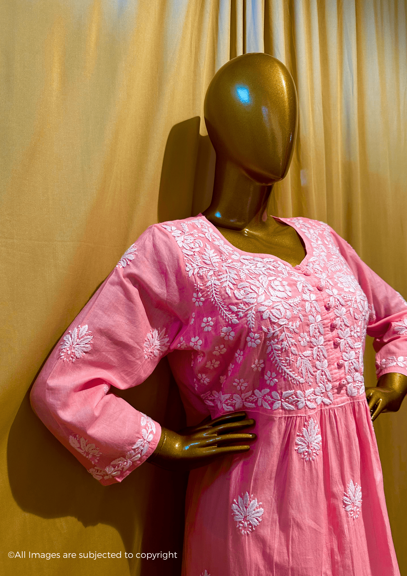 Mul Cotton Handcrafted Chikankari Pant Set