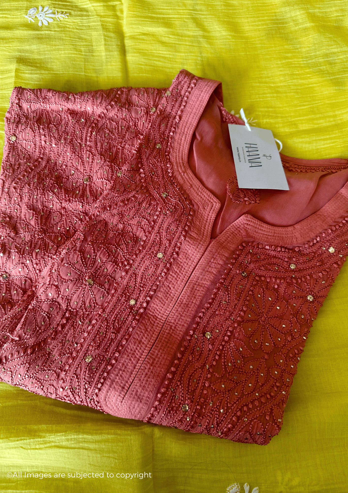 Handcrafted Chikankari Premium Viscose Long Kurta