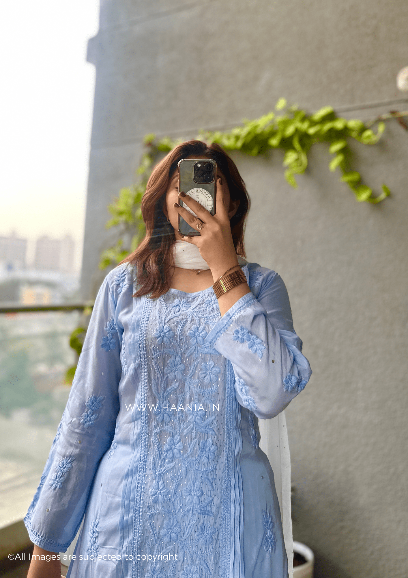 Zoya Premium Muslin Chikankari Kurti