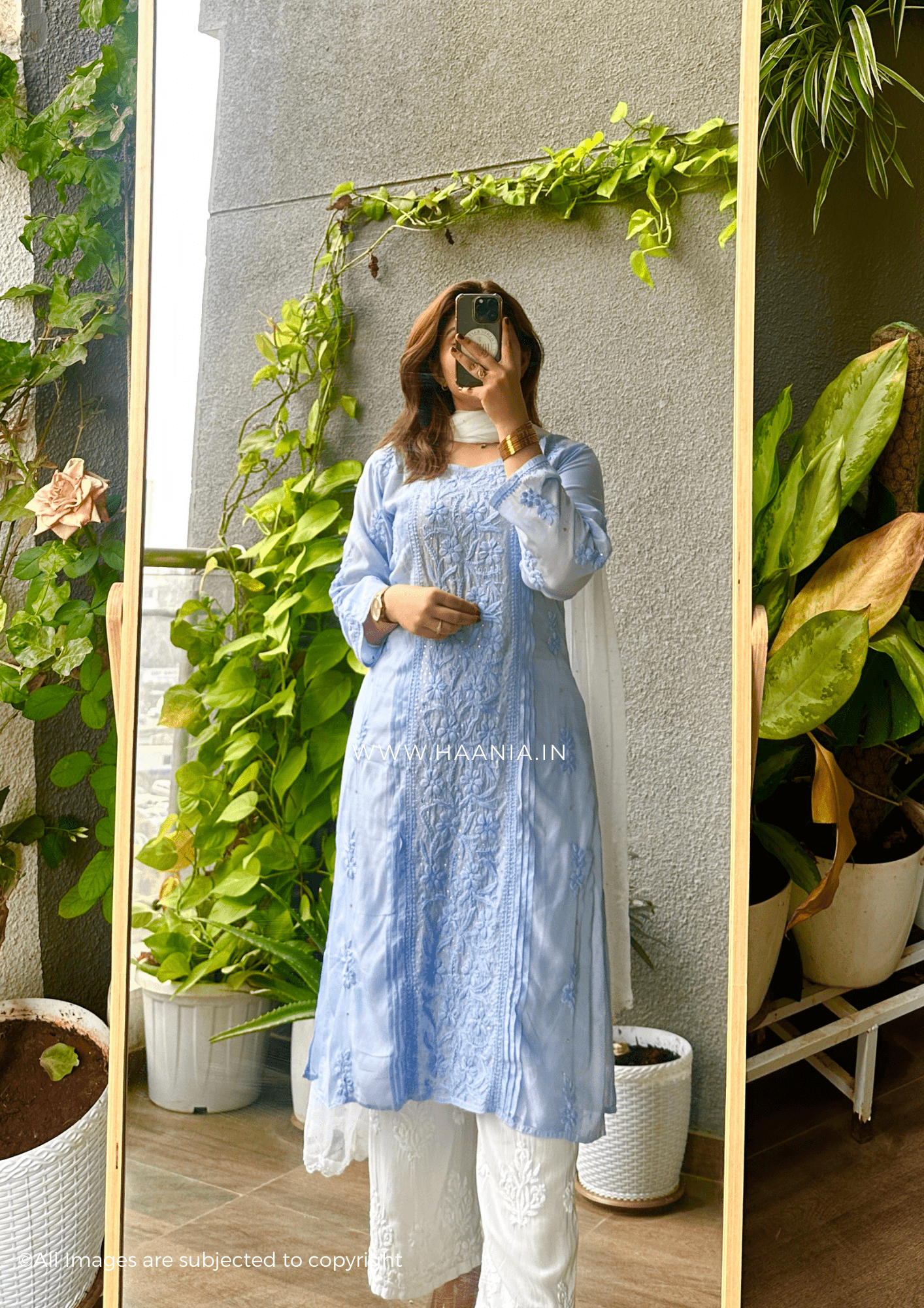Zoya Premium Muslin Chikankari Kurti