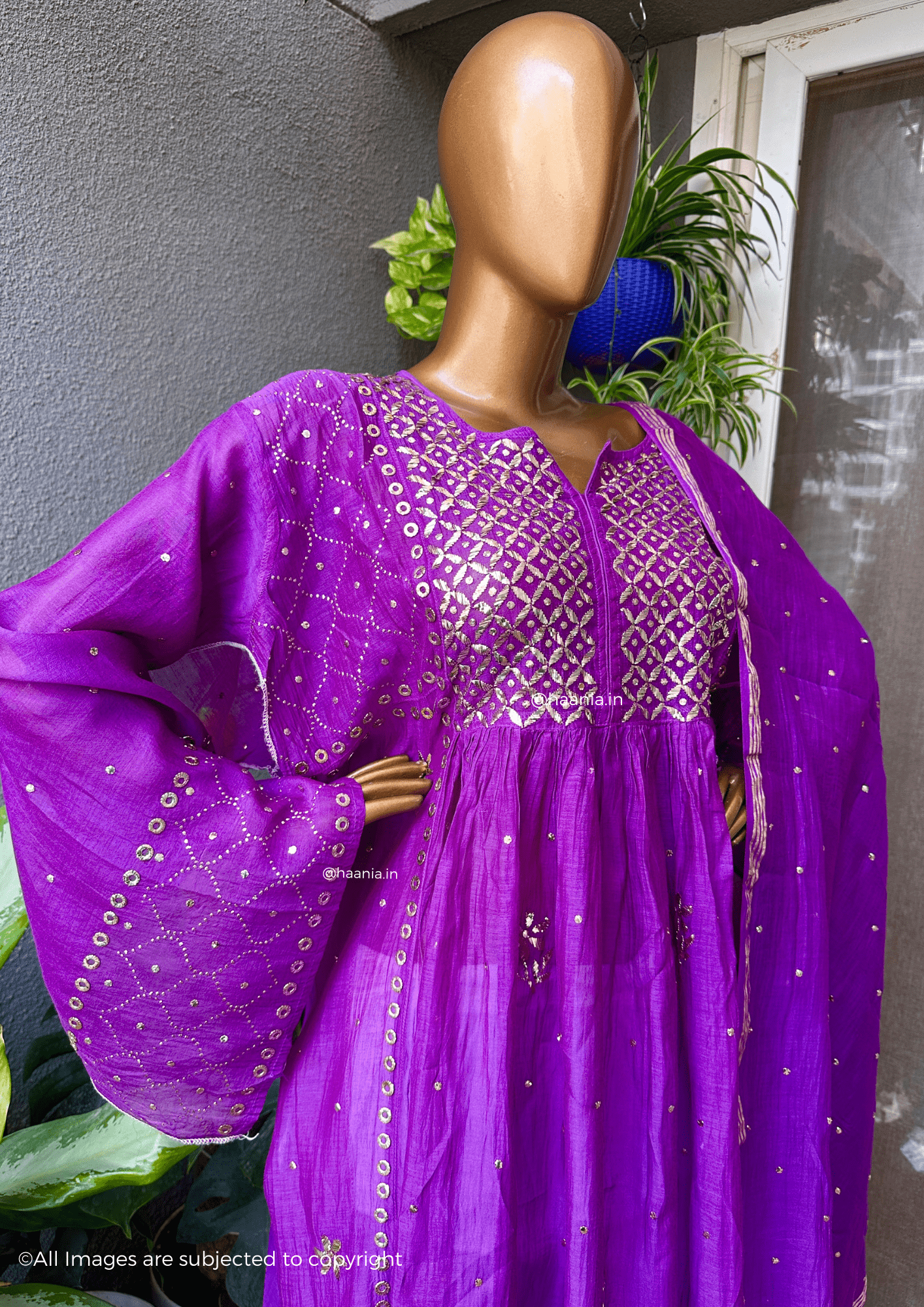 Handcrafted Chikankari Mul Chanderi Suit Set