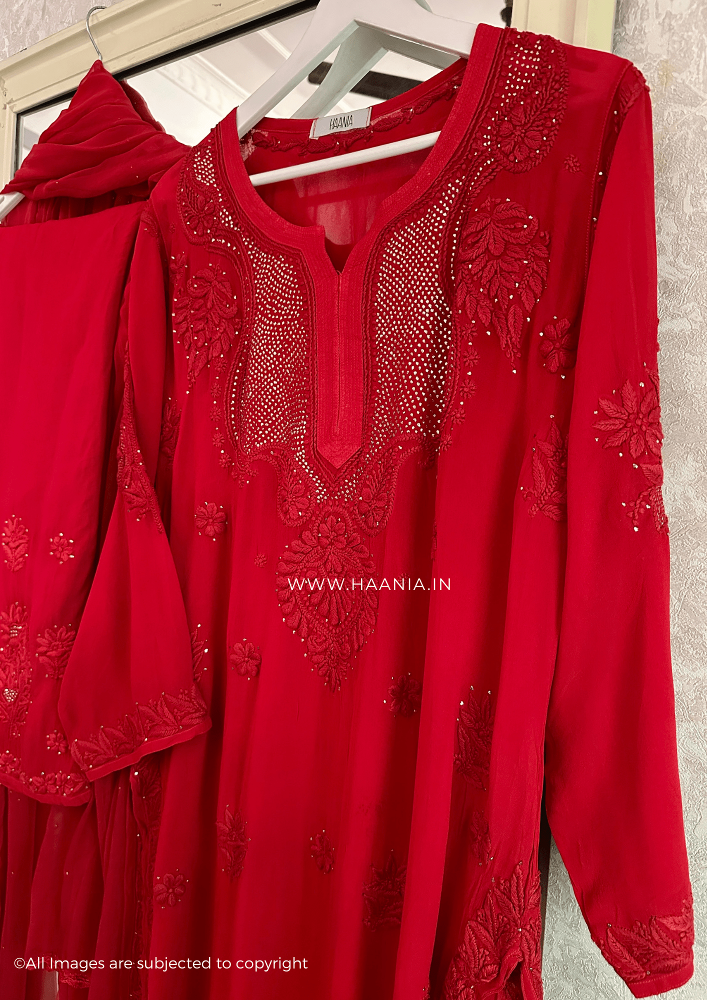 Nurul Kasab Jaal Chikankari Viscose Suit Set
