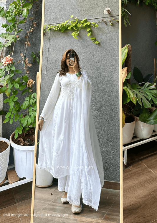 Roohi Handcrafted Chikankari Modal Silk Suit Set