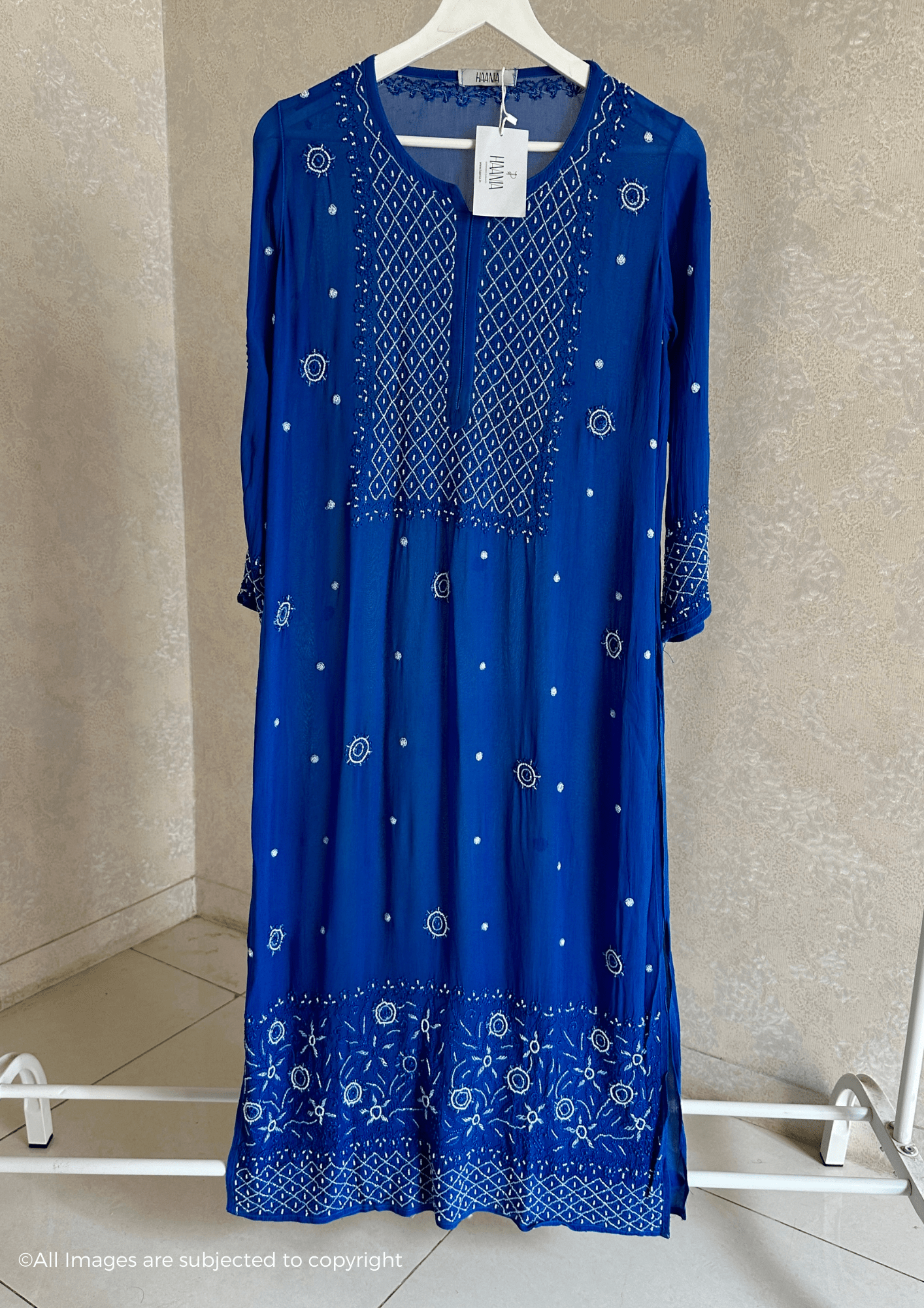 Noor Chikankari Pearl & Cutdana Kurti