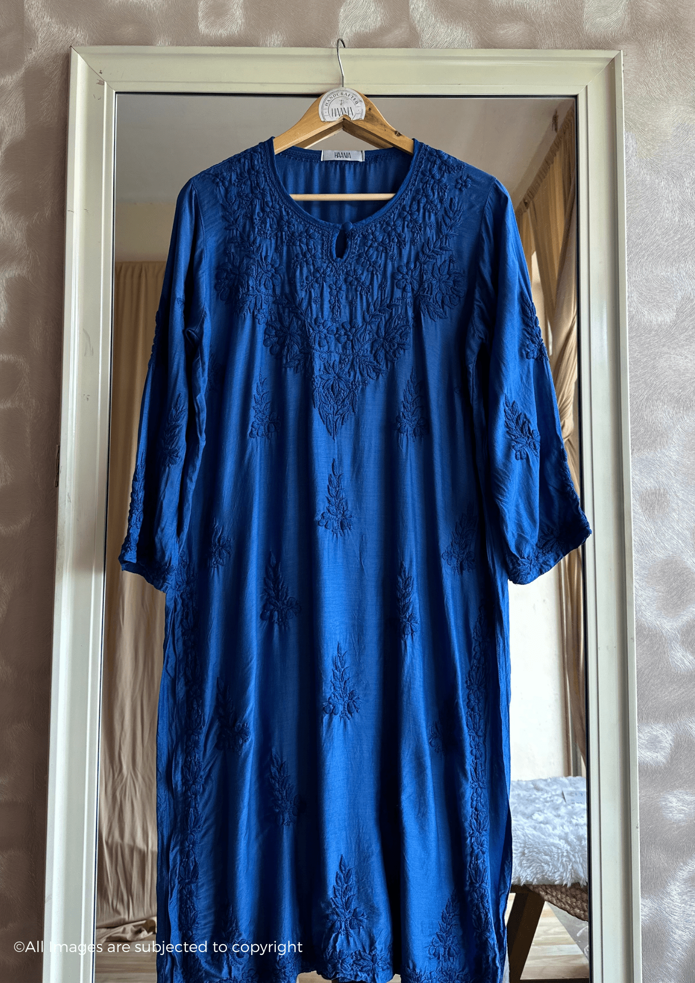 Handcrafted Chikankari Premium Muslin Silk Kurta
