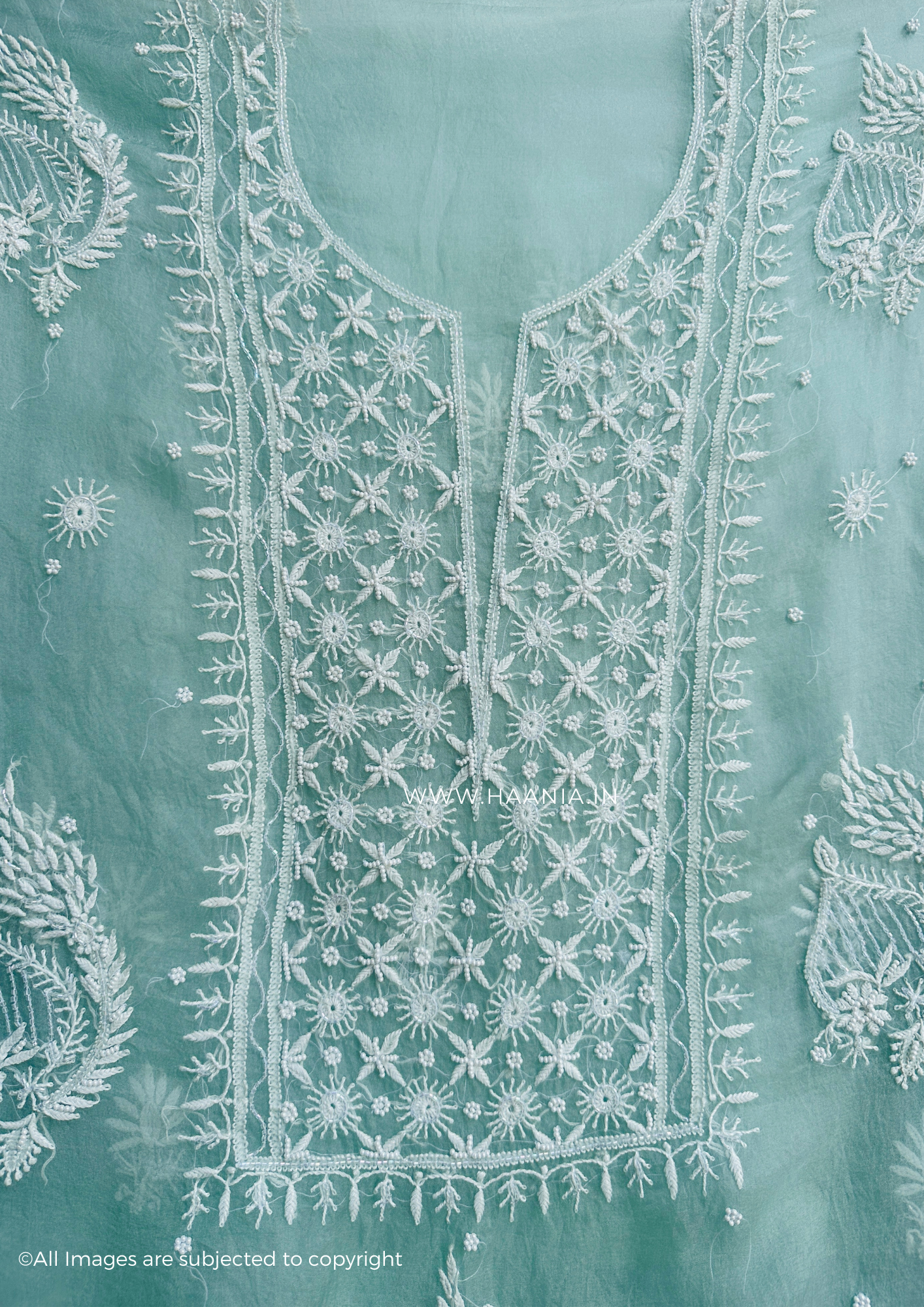 Pure Organza Silk Chikankari Suit Set