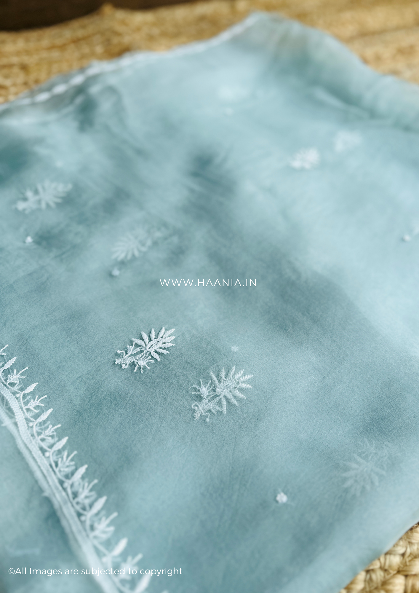 Pure Organza Silk Chikankari Suit Set
