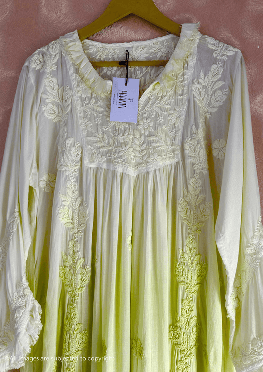 Zaina Chikankari Muslin Gown