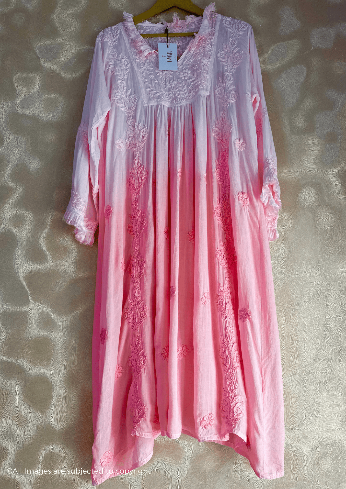 Zaina Chikankari Muslin Gown