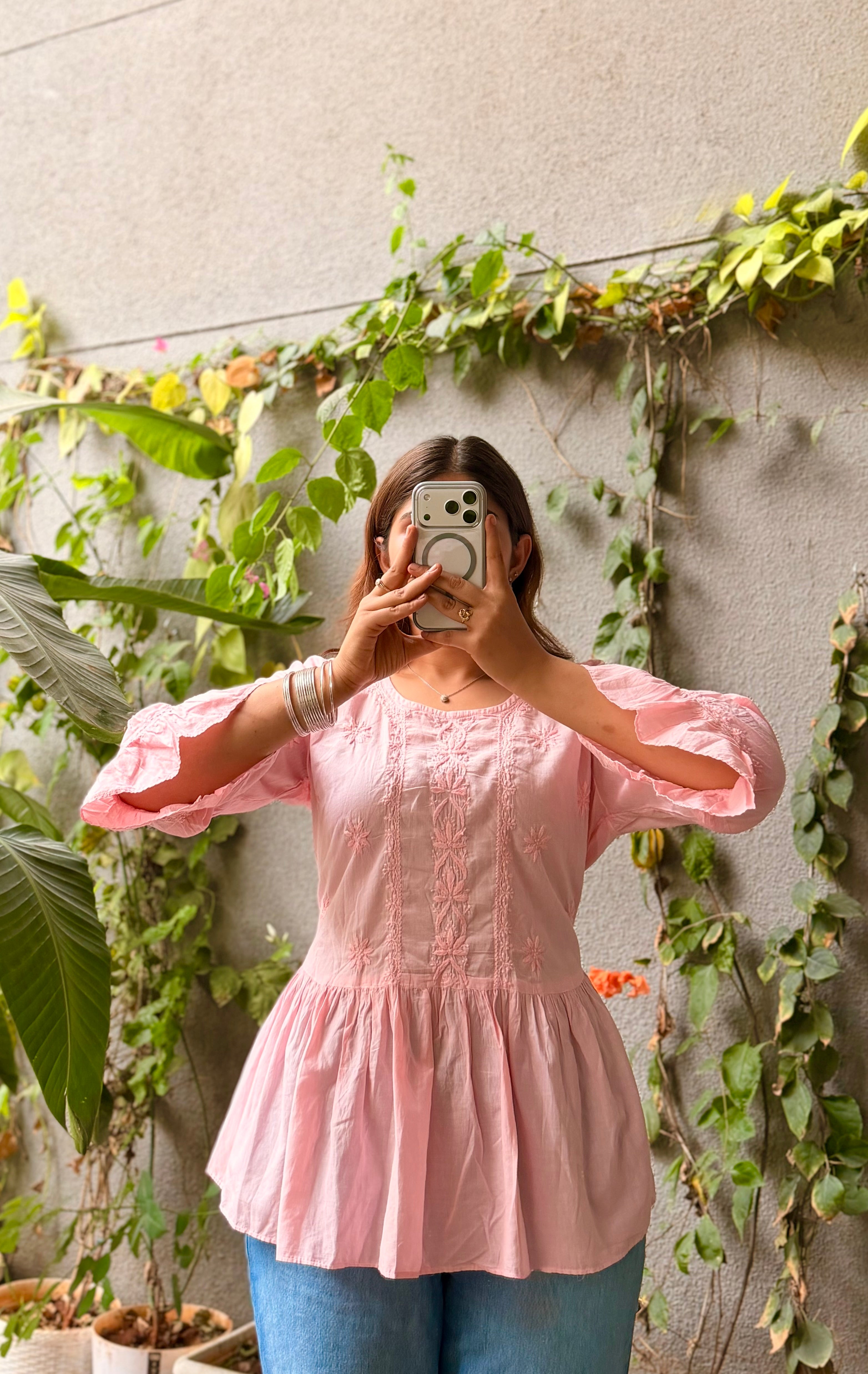 Zuni Handcrafted Chikankari short Kurti